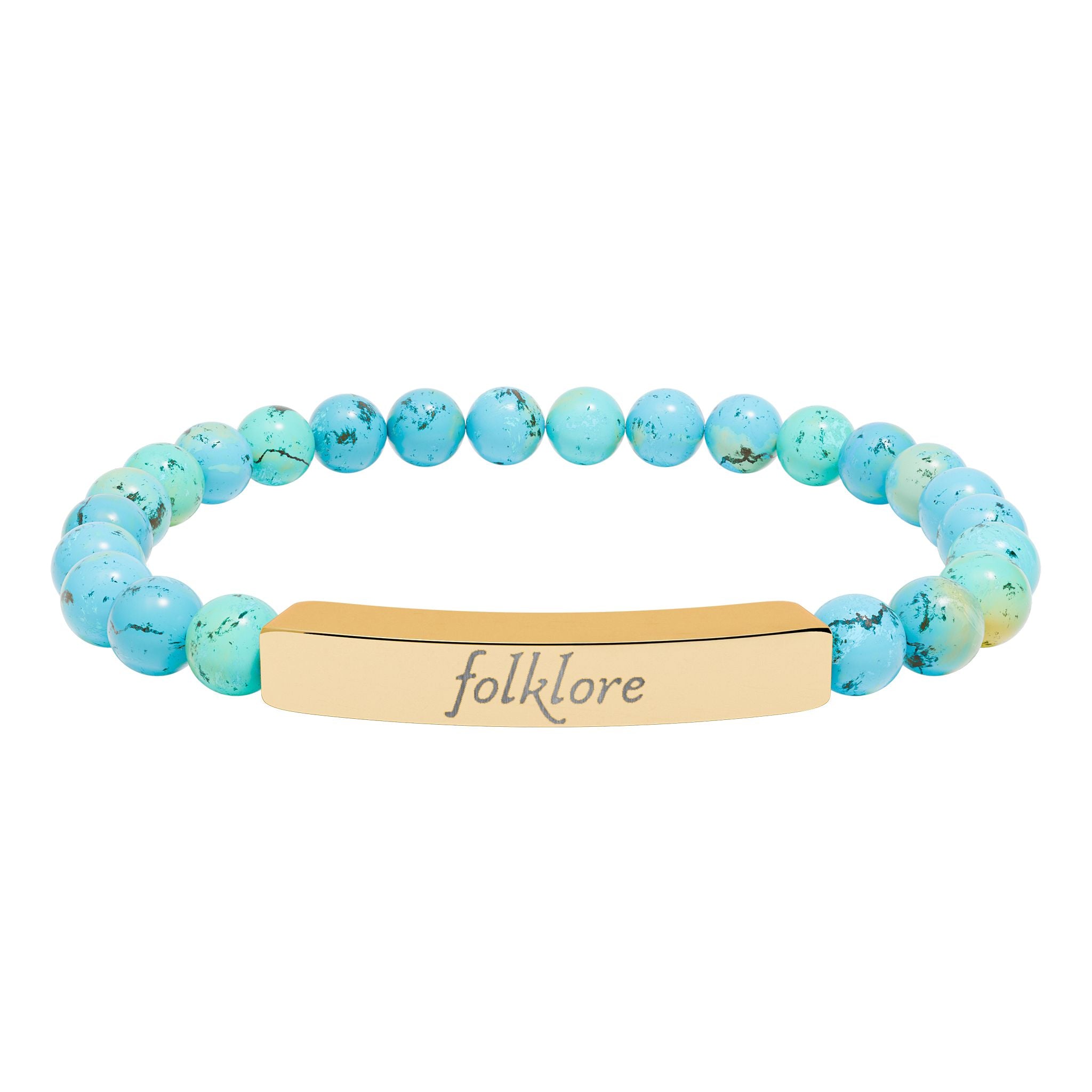 Folklore Natural Stone Bar Bracelet — Essential Beaded Jewelry