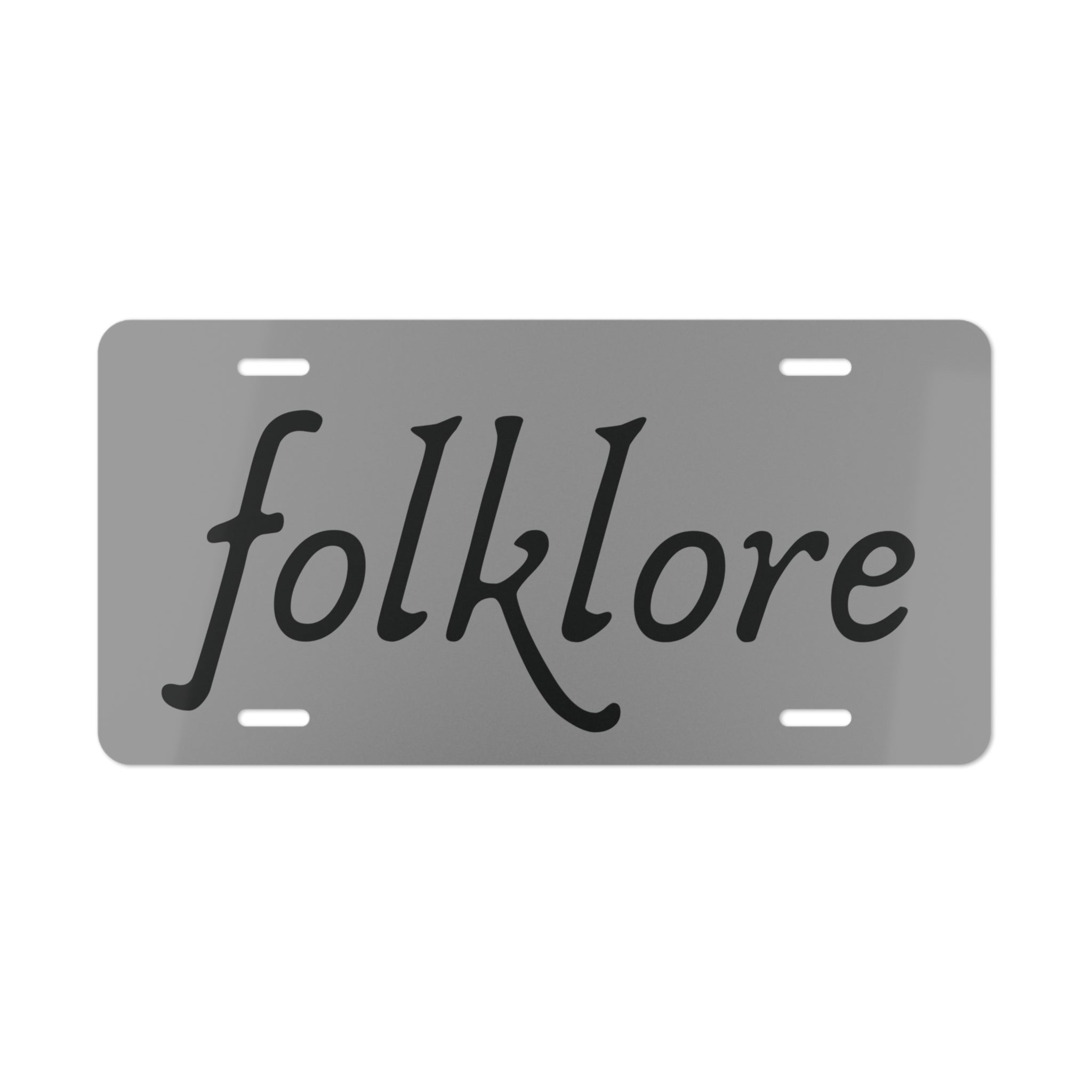 Folklore Metal Vanity Plate — Essential Decorative Sign / License Plate