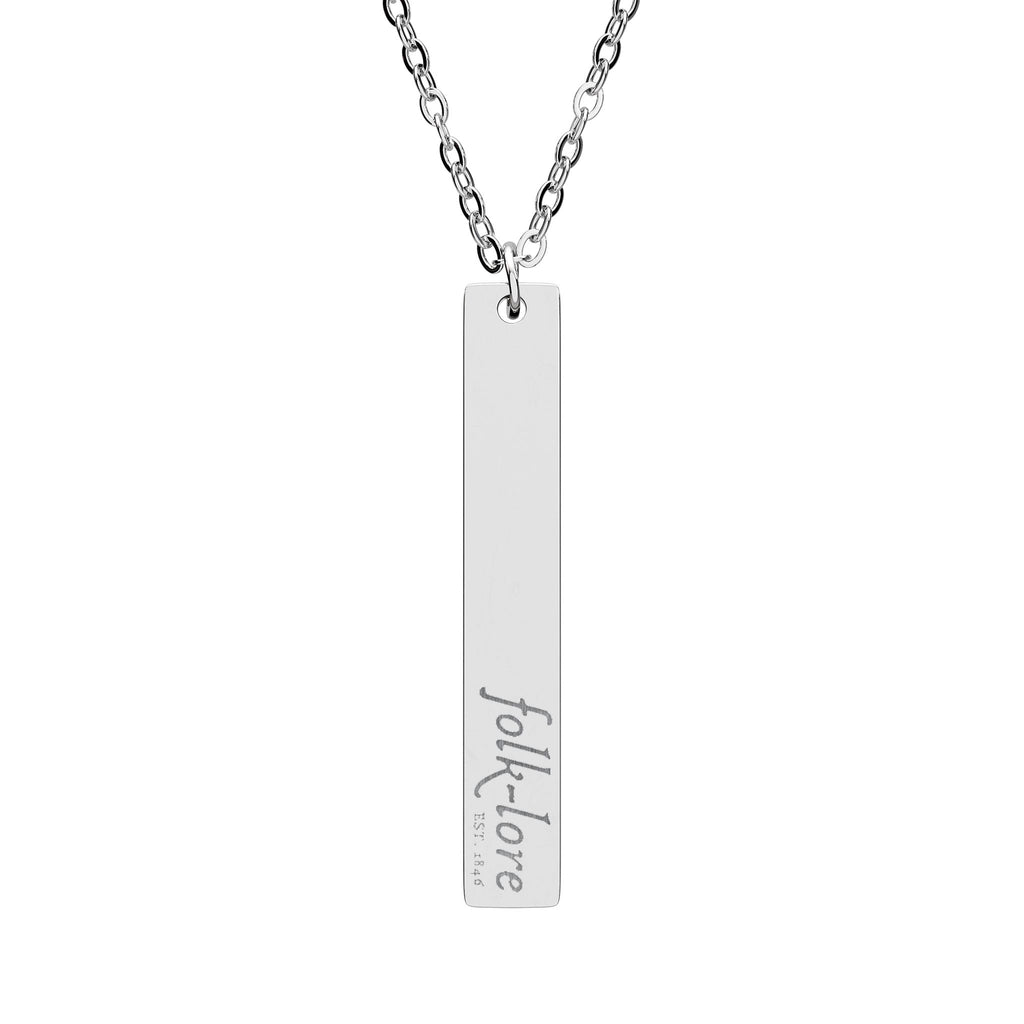 Folk-Lore Est. 1846 Vertical Bar Necklace – Limited Edition Pendant