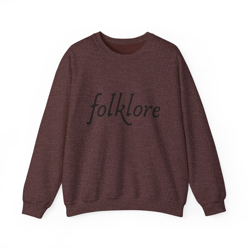 Folklore Embroidered Sweatshirt - Essential Cozy Crewneck Sweater
