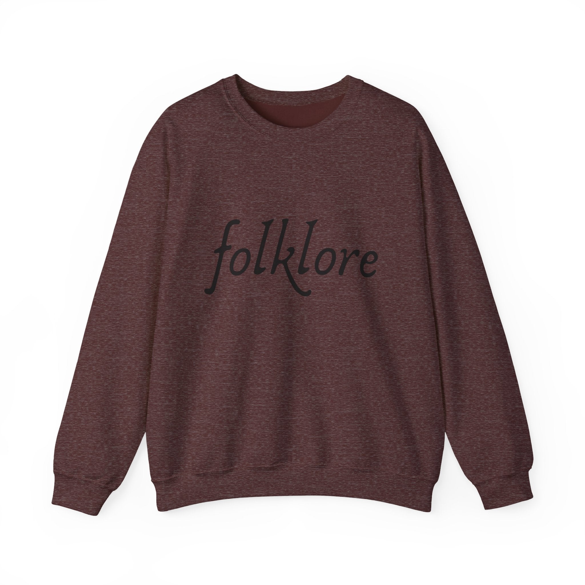 Folklore Embroidered Sweatshirt - Essential Cozy Crewneck Sweater