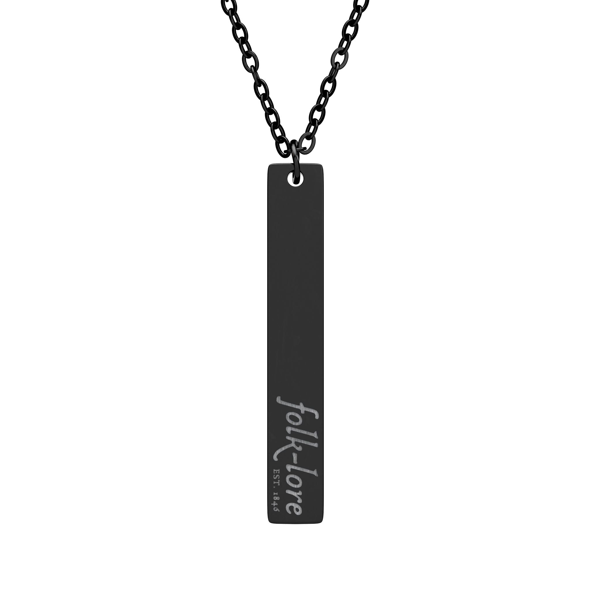 Folk-Lore Est. 1846 Vertical Bar Necklace – Limited Edition Pendant