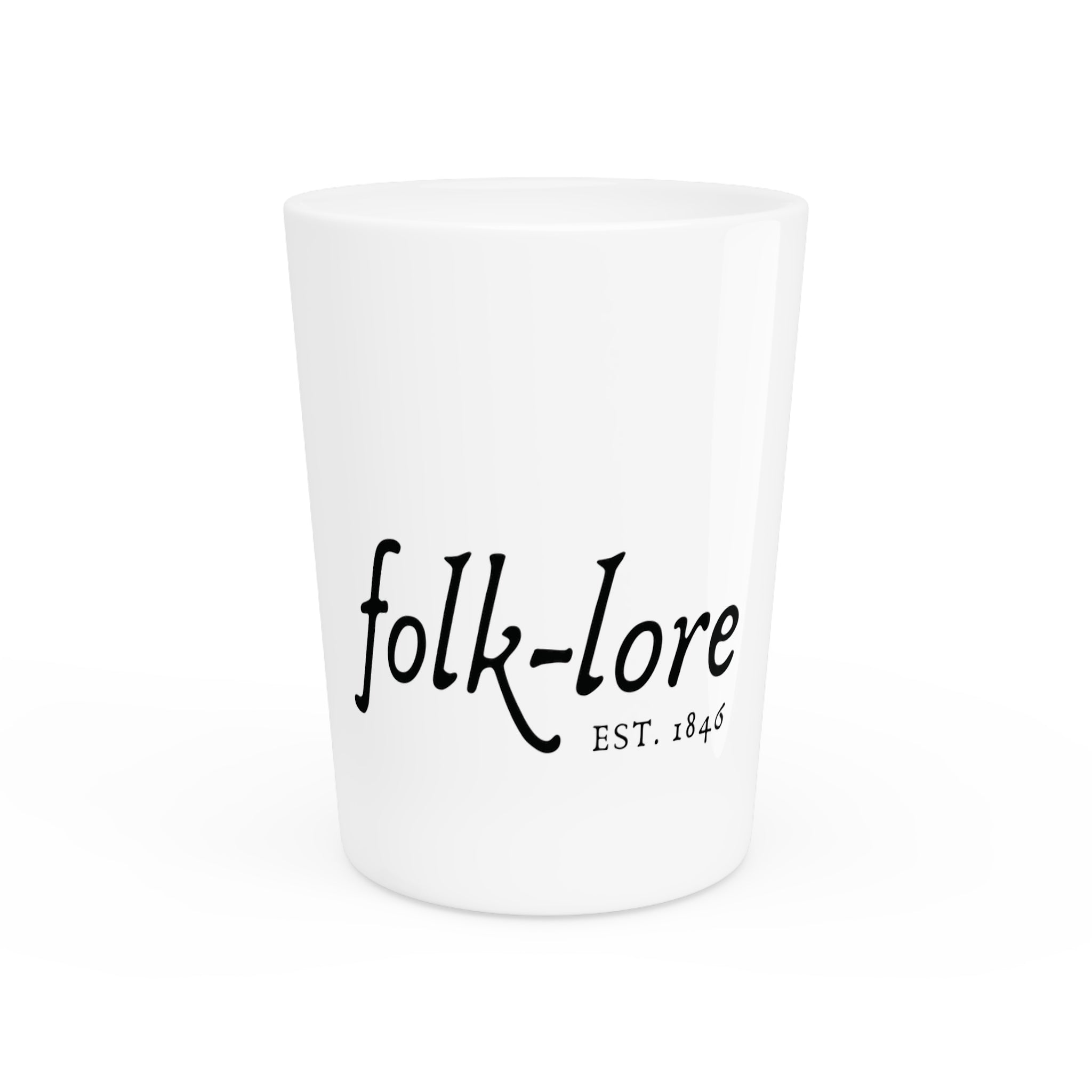 Folk-lore Est. 1846 Shot Glass — Limited Edition Ceramic Shooter