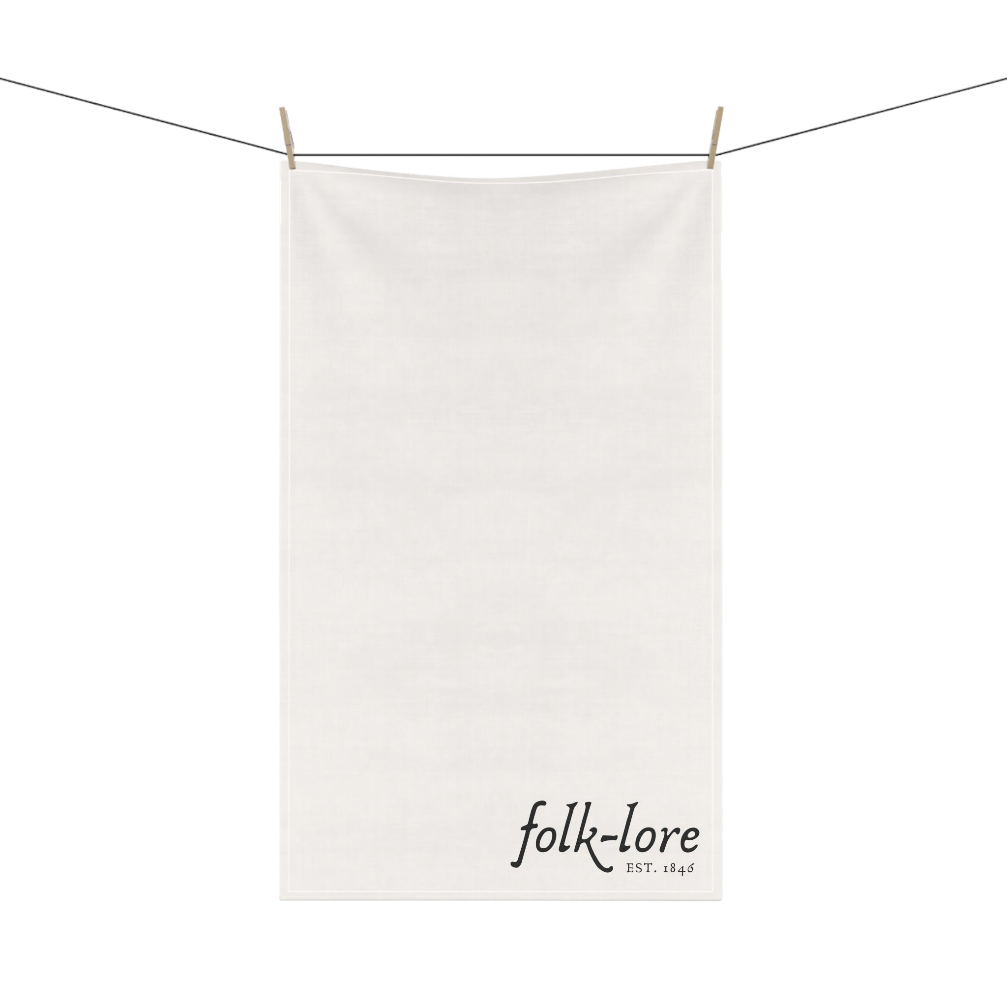 Folk-Lore Est. 1846 Cotton Tea Towel — Limited Edition Kitchen Decor