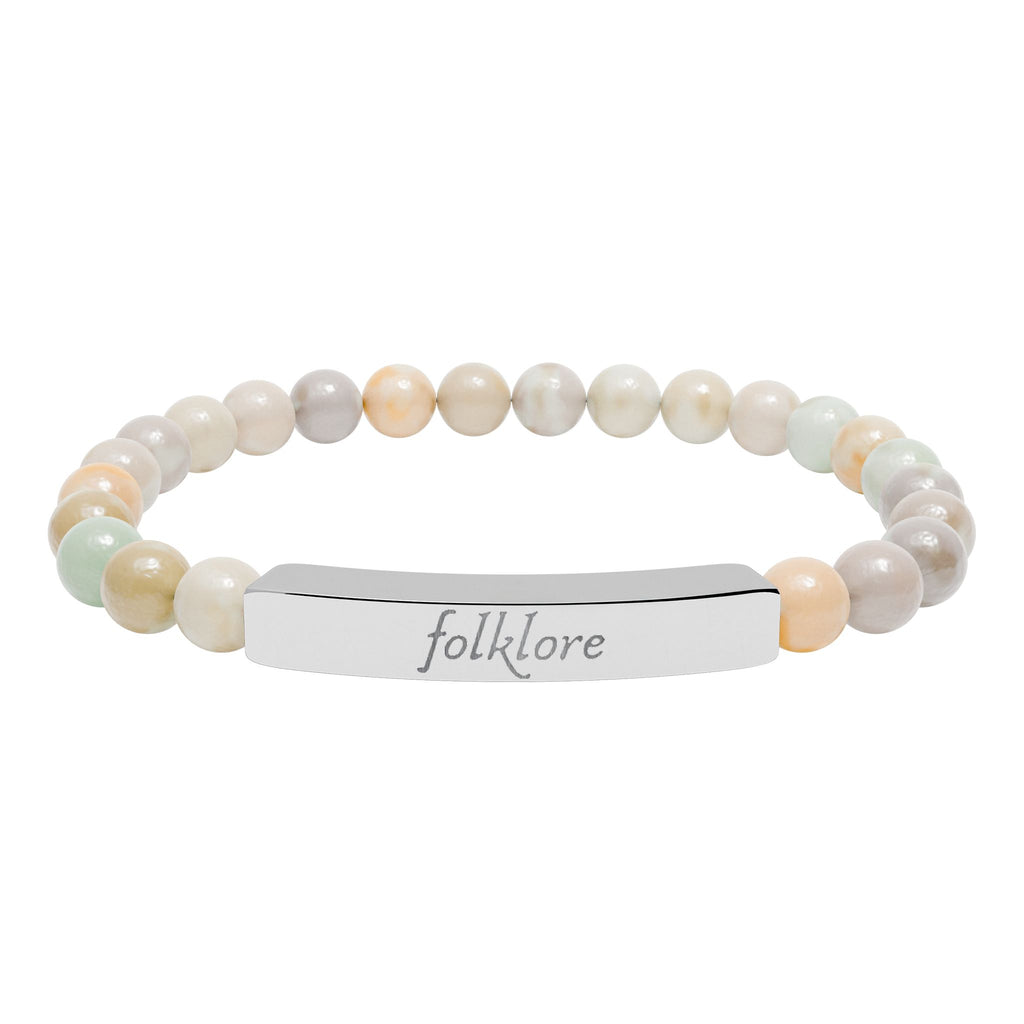 Folklore Natural Stone Bar Bracelet — Essential Beaded Jewelry