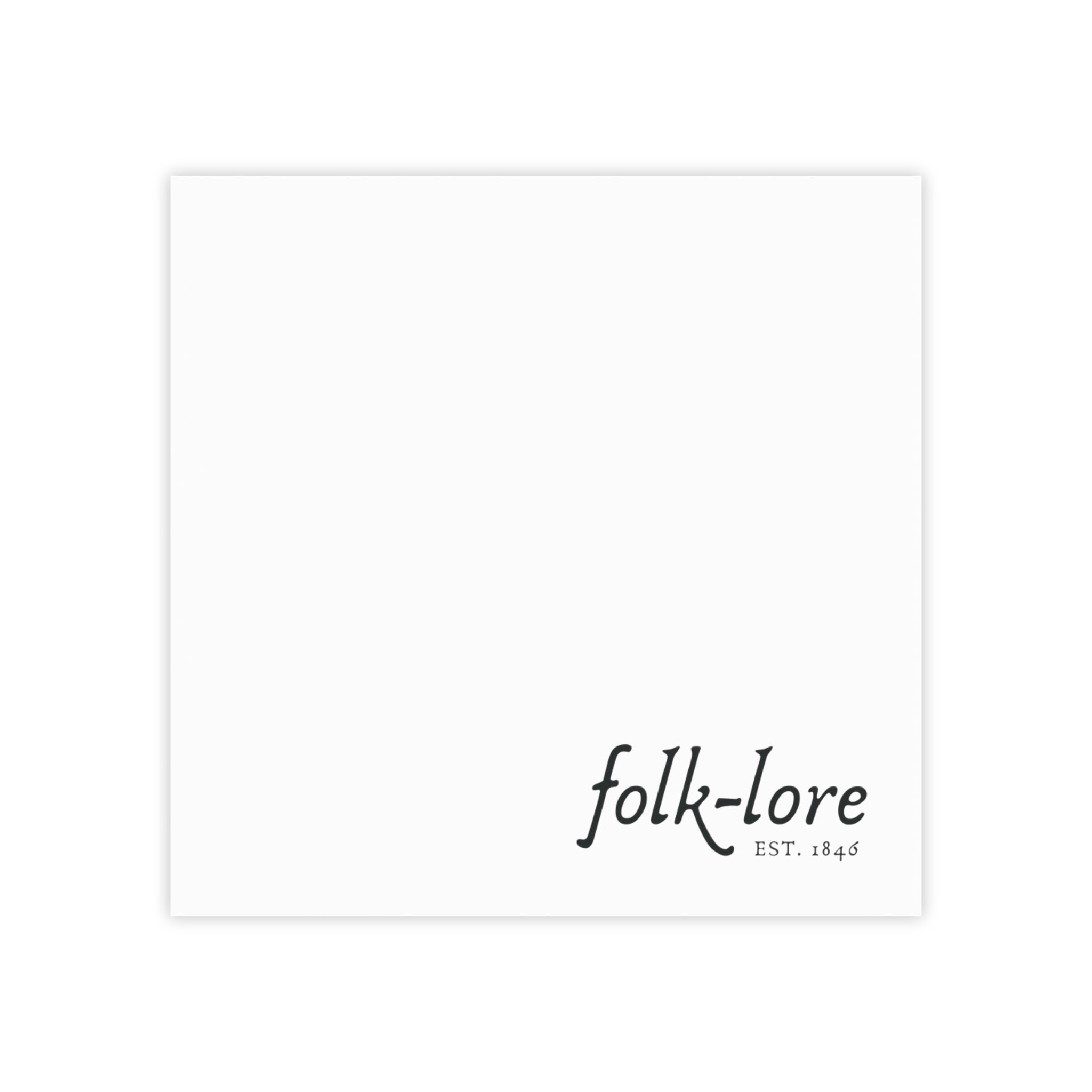 Folk-Lore Est. 1846 Post-It® Notes — Limited Edition Sticky Note Pad