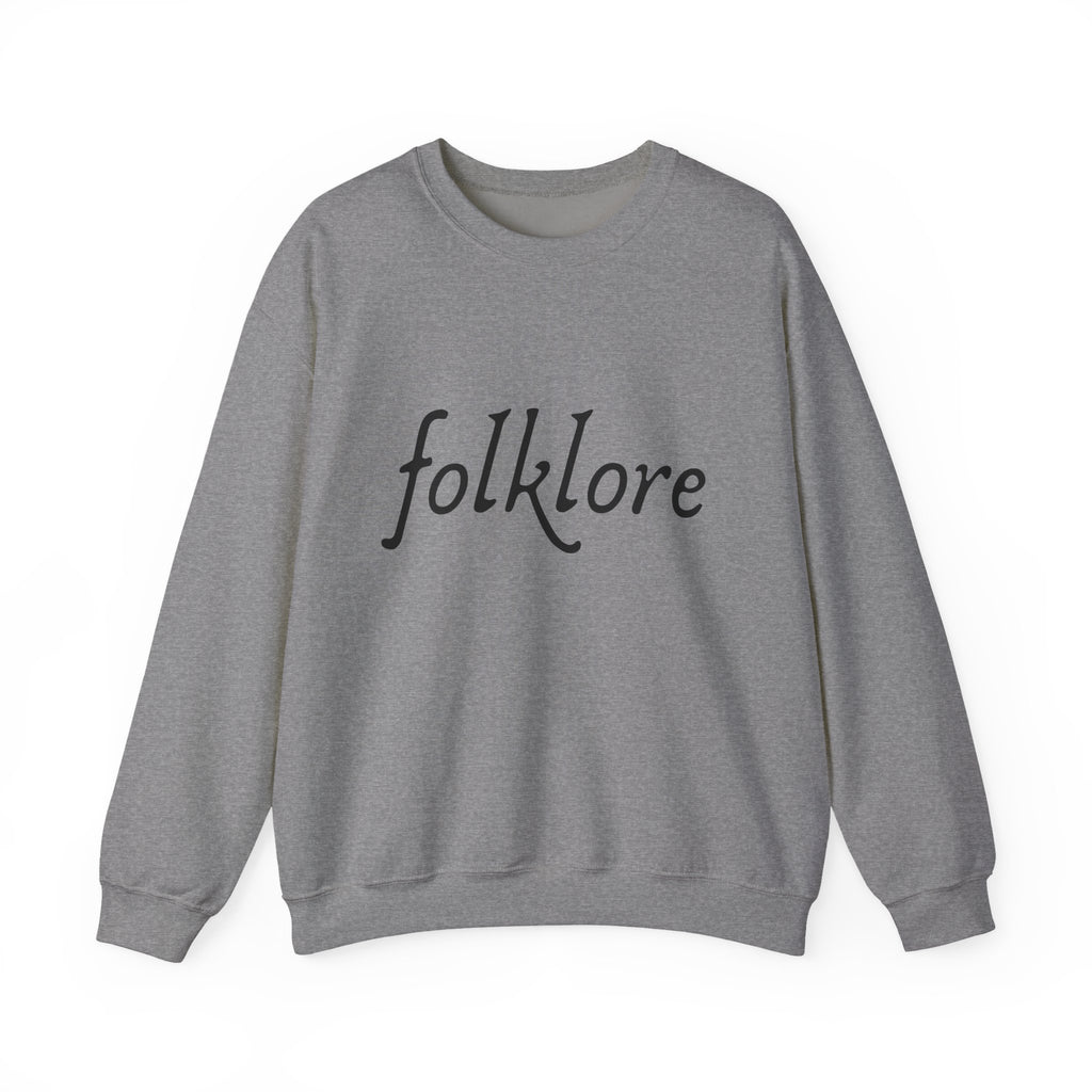 Folklore Embroidered Sweatshirt - Essential Cozy Crewneck Sweater
