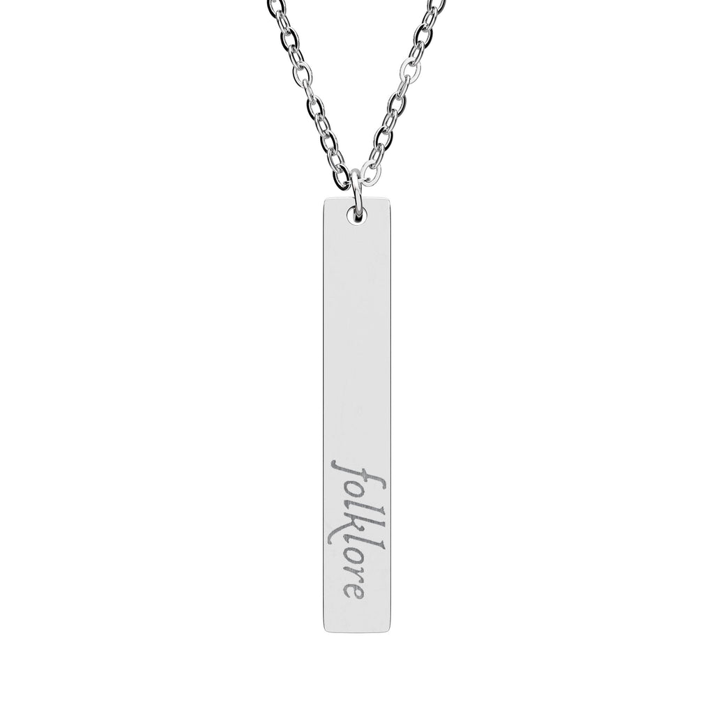 Folklore Vertical Bar Necklace – Essential Collection Pendant