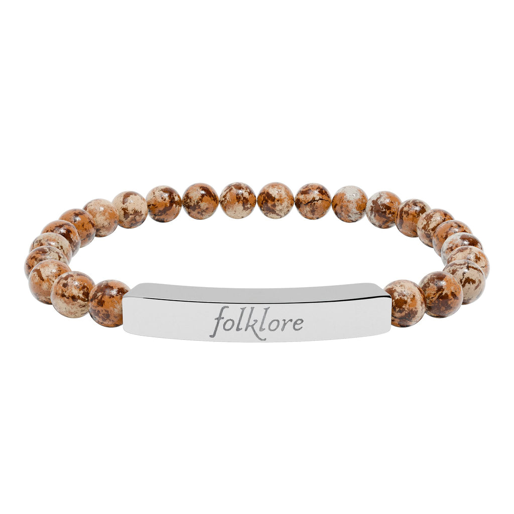 Folklore Natural Stone Bar Bracelet — Essential Beaded Jewelry