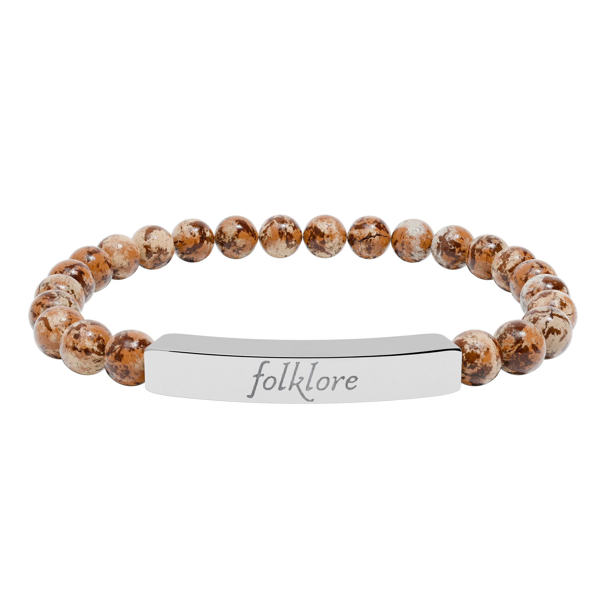Folklore Natural Stone Bar Bracelet — Essential Beaded Jewelry