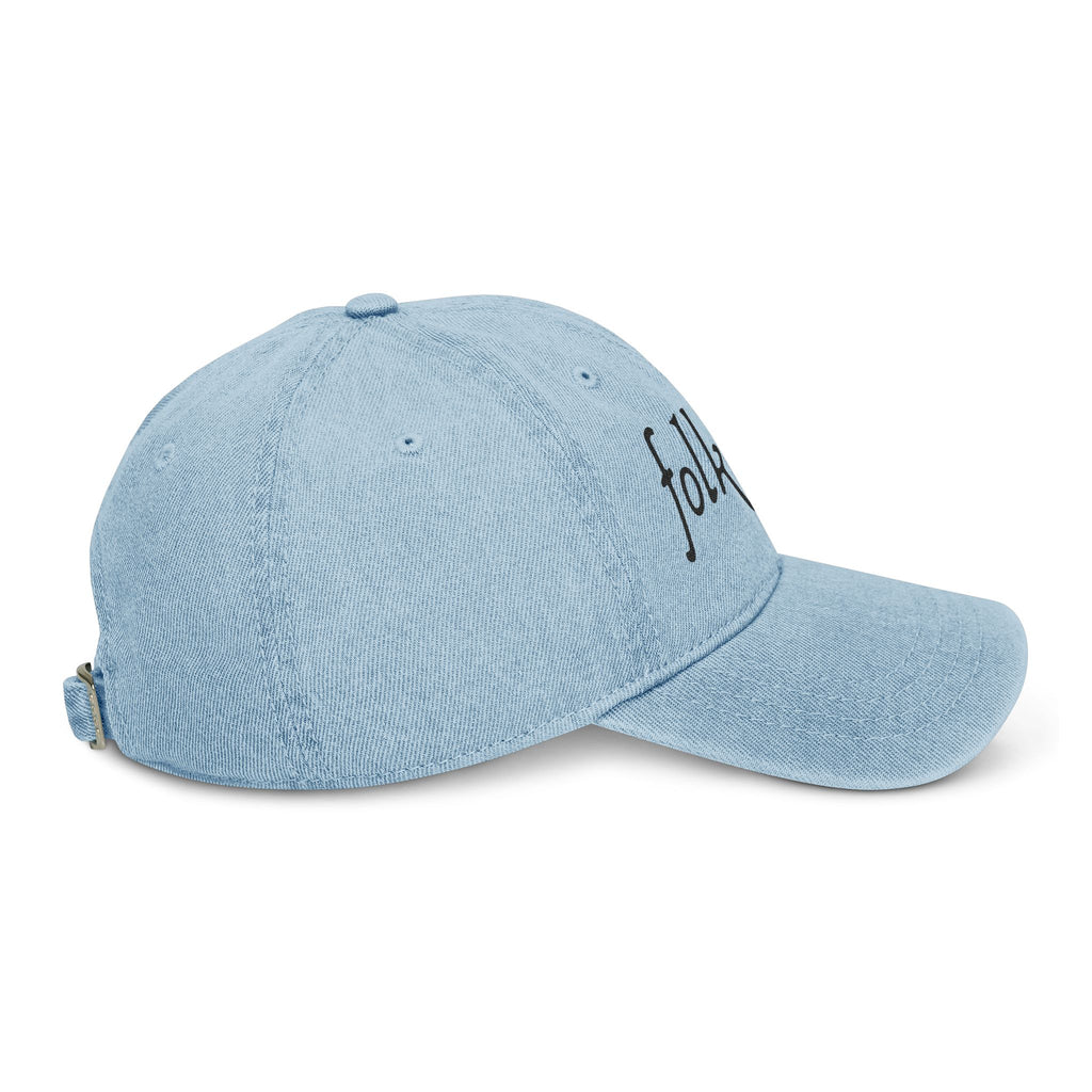 Folklore Embroidered Denim Hat — Essential Baseball Cap