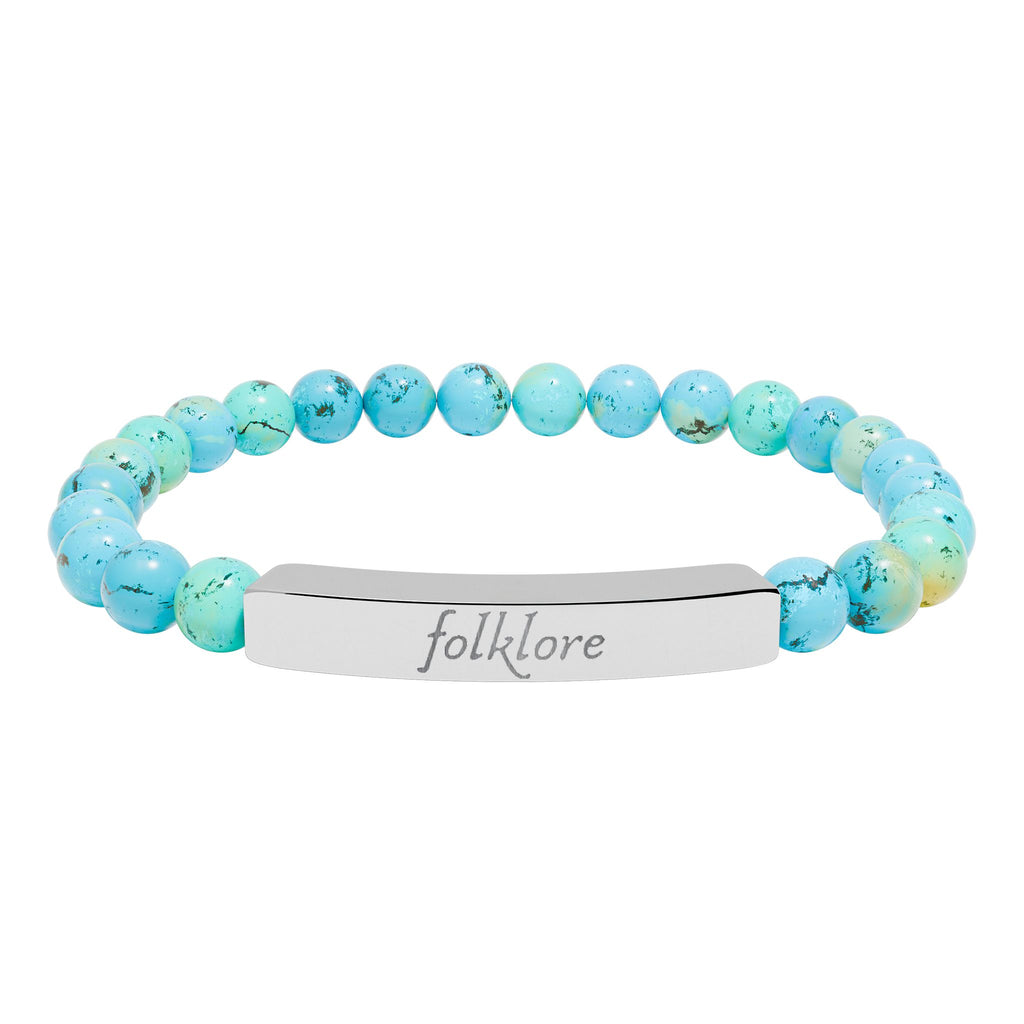 Folklore Natural Stone Bar Bracelet — Essential Beaded Jewelry
