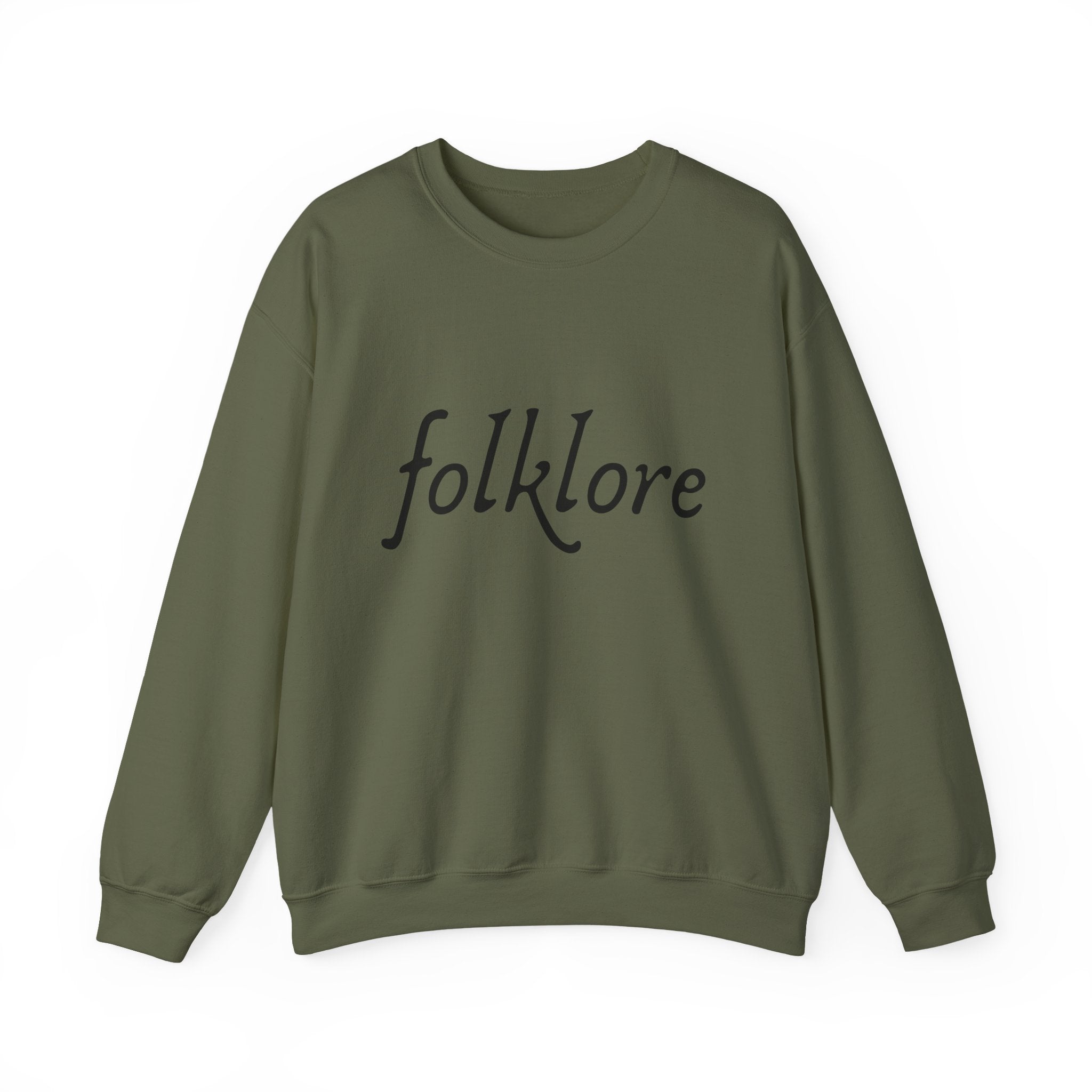 Folklore Embroidered Sweatshirt - Essential Cozy Crewneck Sweater