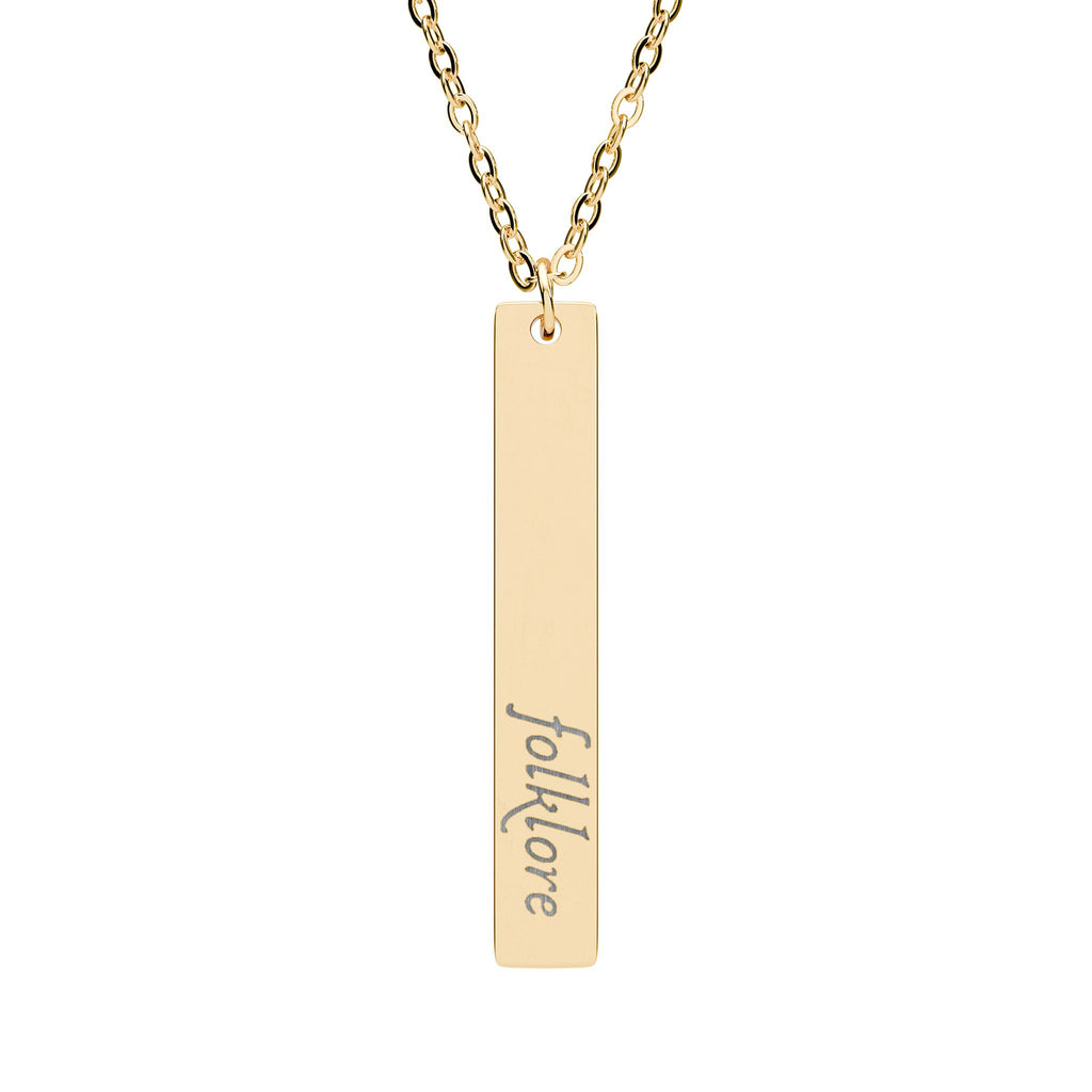 Folklore Vertical Bar Necklace – Essential Collection Pendant