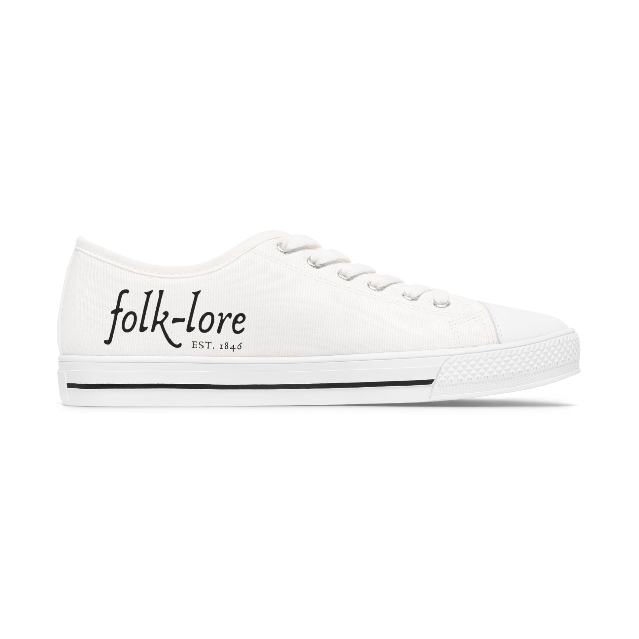 Folk-Lore Est. 1846 Low Top Sneakers — Limited Edition Black/White Shoes