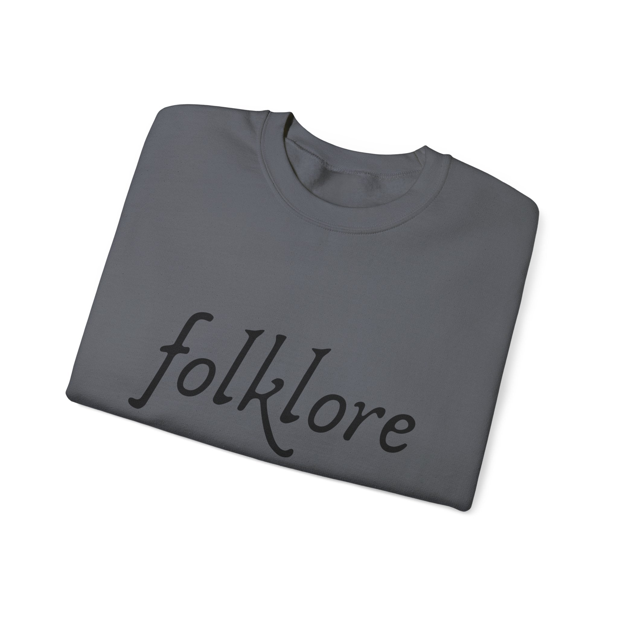 Folklore Embroidered Sweatshirt - Essential Cozy Crewneck Sweater