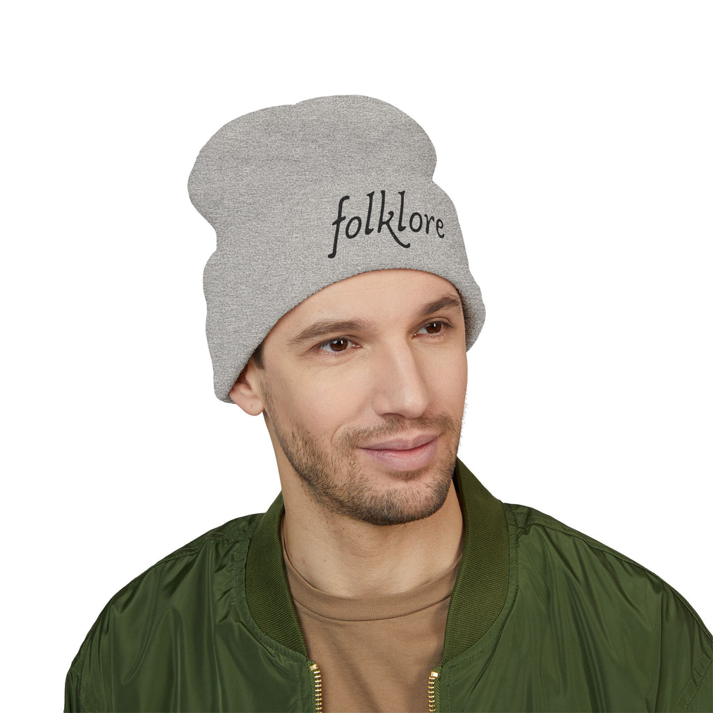 Folklore Embroidered Cuffed Beanie — Essential Cozy Hat