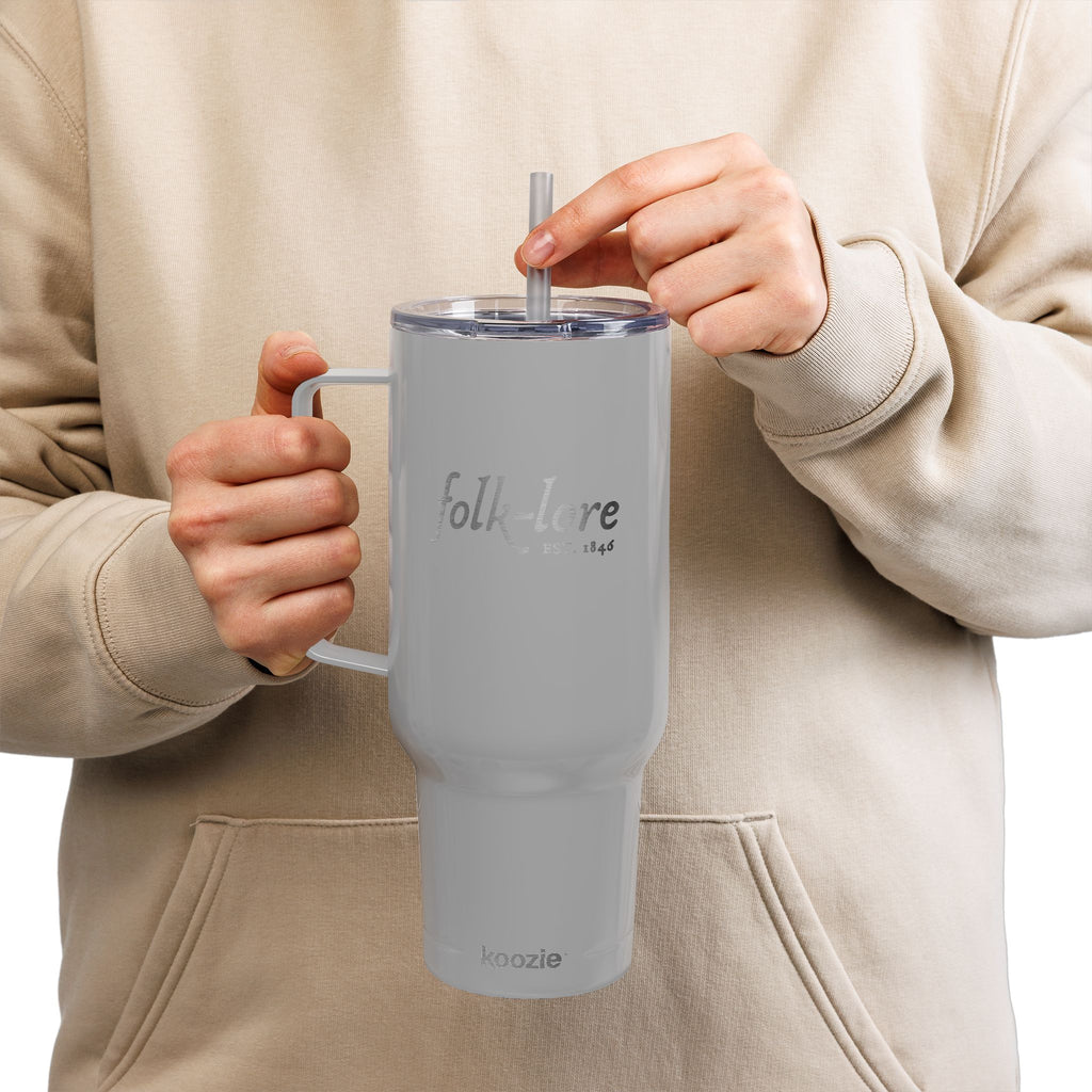 Folk-Lore Est. 1846 Engraved Insulated Tumbler — Limited Edition 40 oz Travel Cup with Lid & Straw