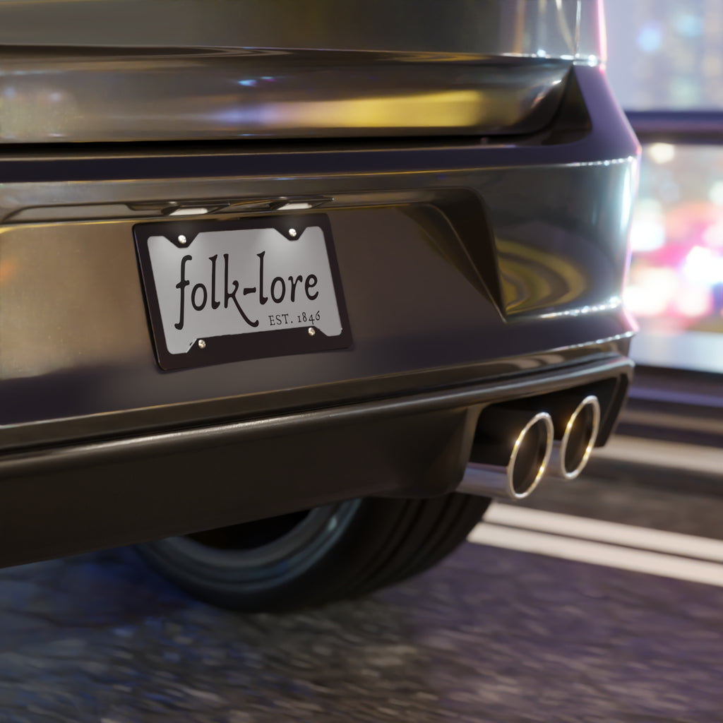 Folk-Lore Est. 1846 Metal Vanity Plate — Limited Edition Decorative Sign / License Plate