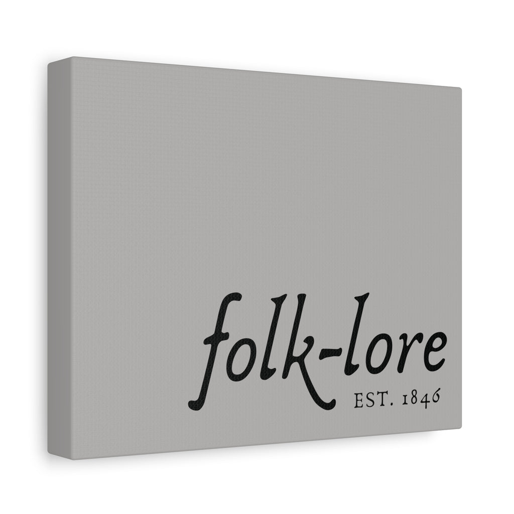 Folk-Lore Est. 1846 Wall Art — Limited Edition Stretched Canvas Print