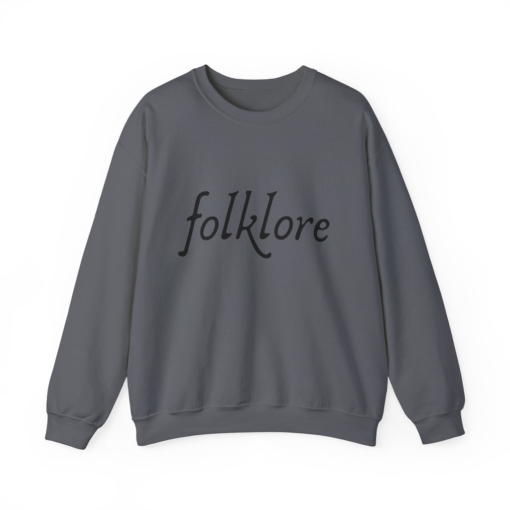 Folklore Embroidered Sweatshirt - Essential Cozy Crewneck Sweater