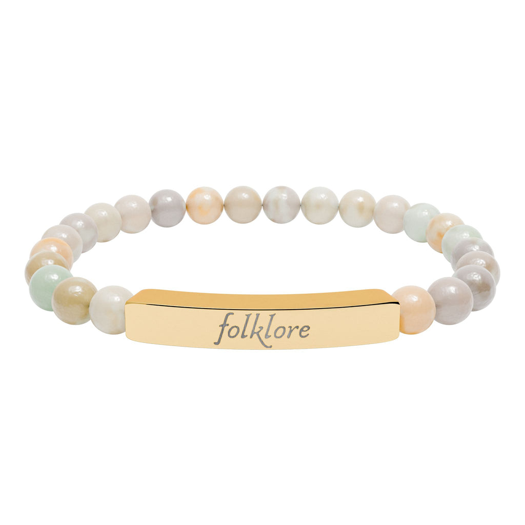 Folklore Natural Stone Bar Bracelet — Essential Beaded Jewelry