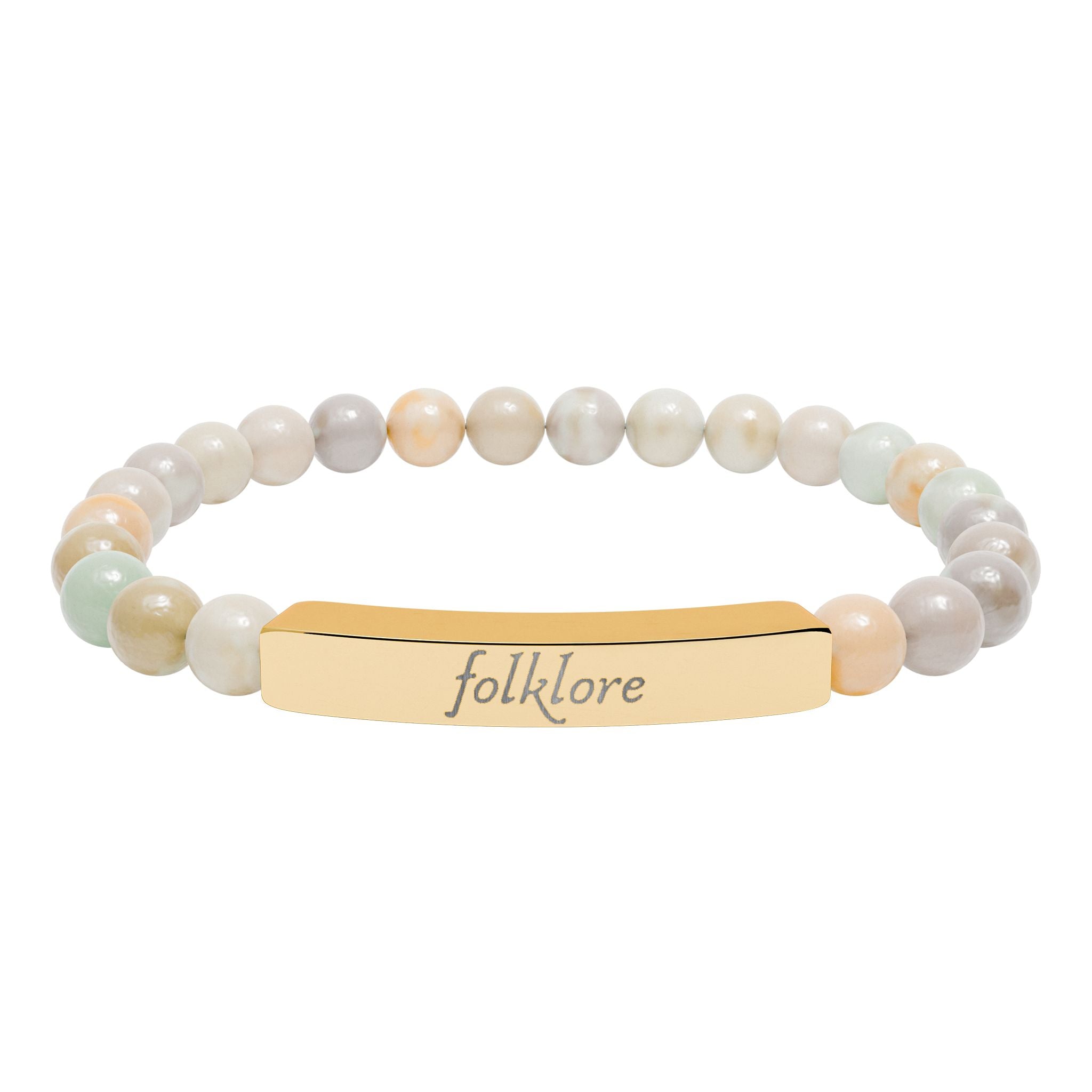 Folklore Natural Stone Bar Bracelet — Essential Beaded Jewelry