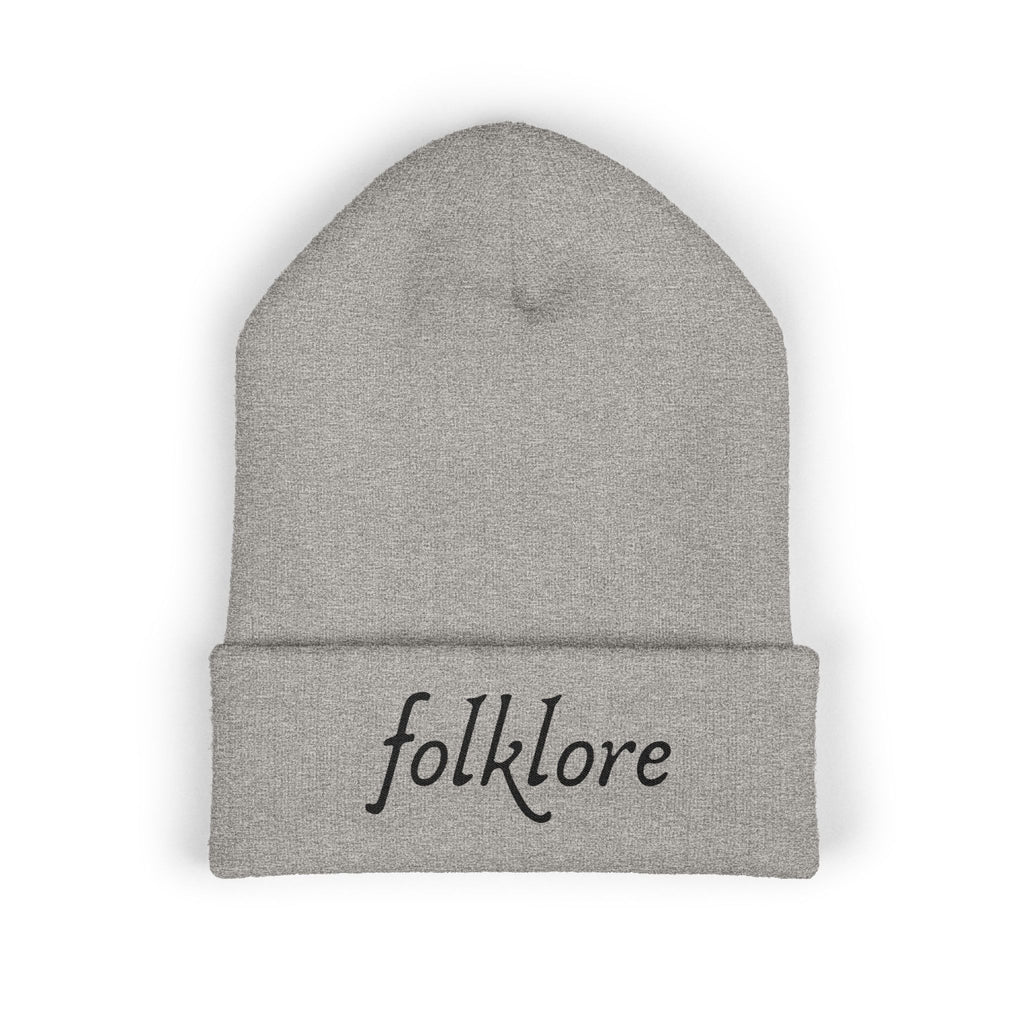 Folklore Embroidered Cuffed Beanie — Essential Cozy Hat