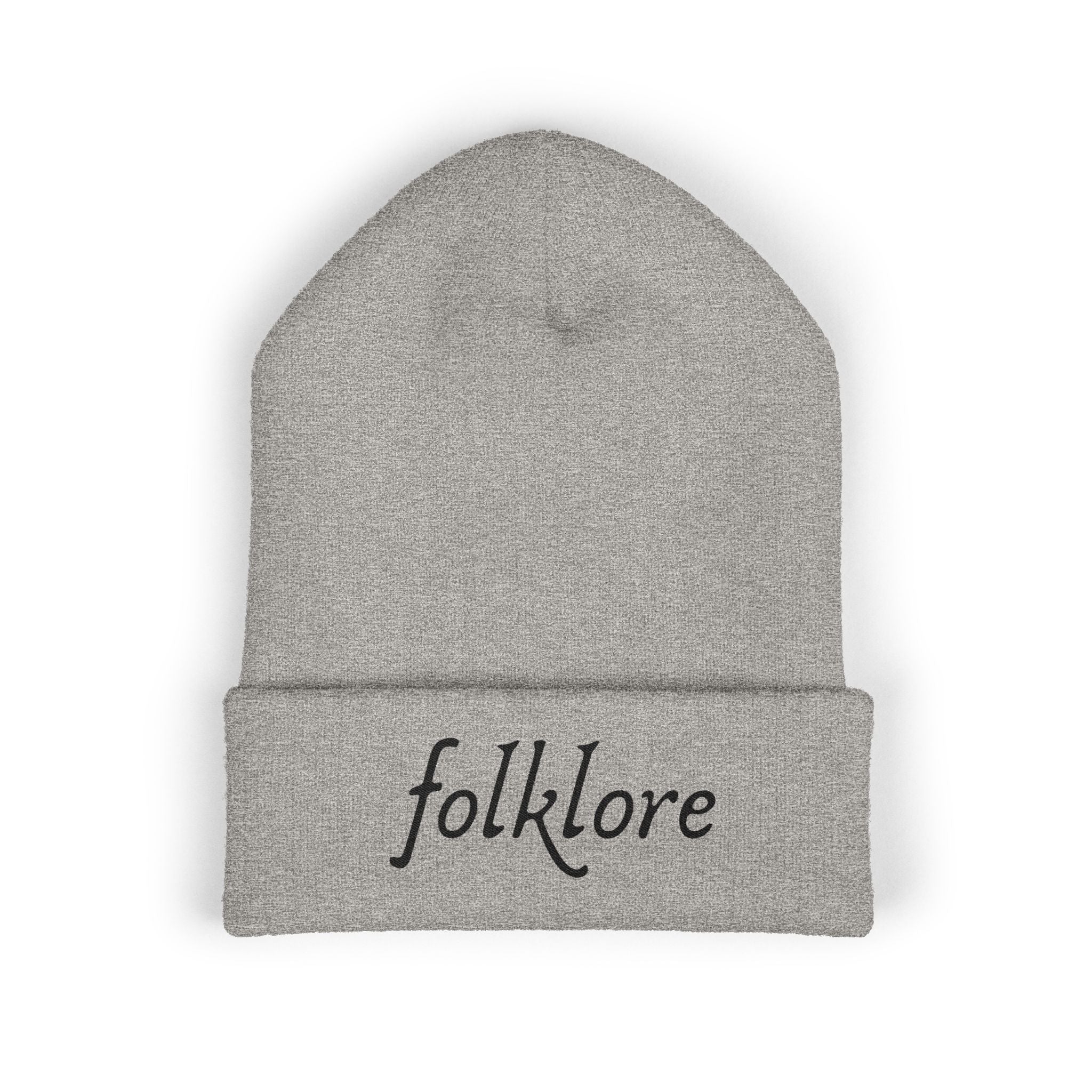Folklore Embroidered Cuffed Beanie — Essential Cozy Hat