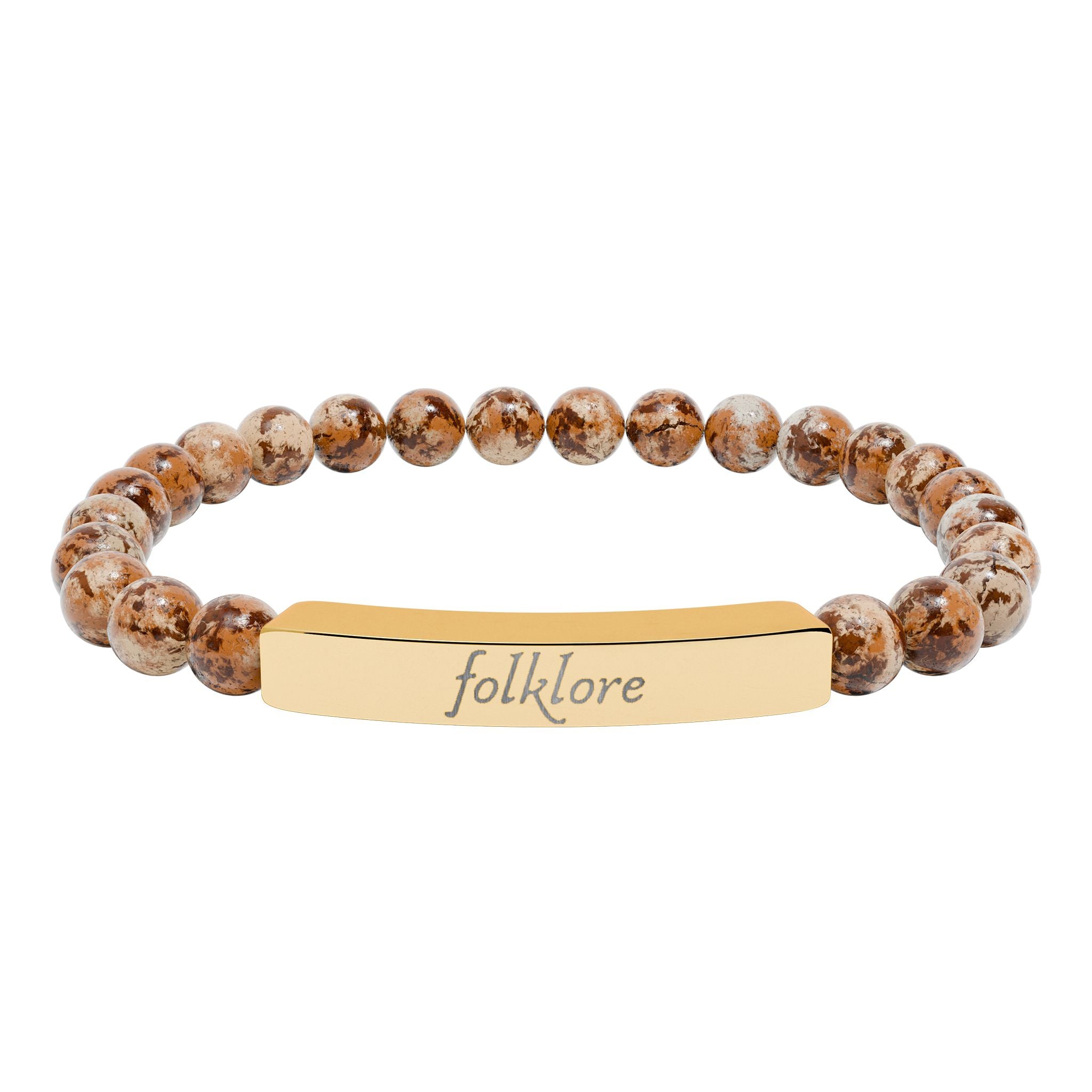 Folklore Natural Stone Bar Bracelet — Essential Beaded Jewelry