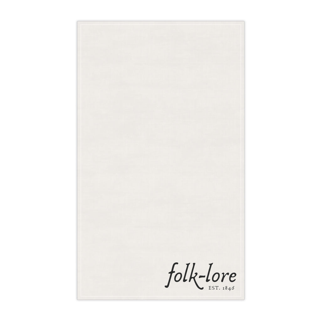 Folk-Lore Est. 1846 Cotton Tea Towel — Limited Edition Kitchen Decor