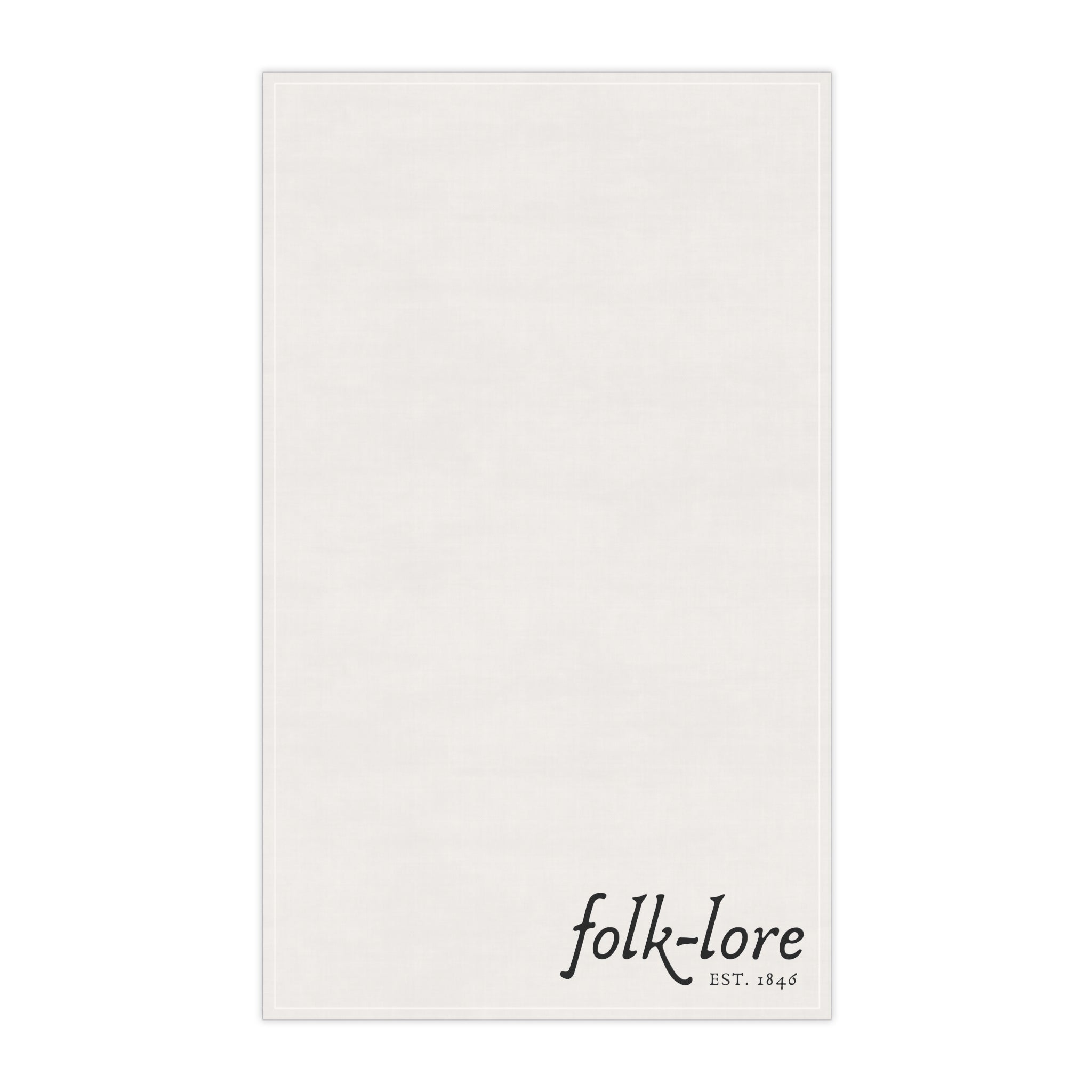 Folk-Lore Est. 1846 Cotton Tea Towel — Limited Edition Kitchen Decor