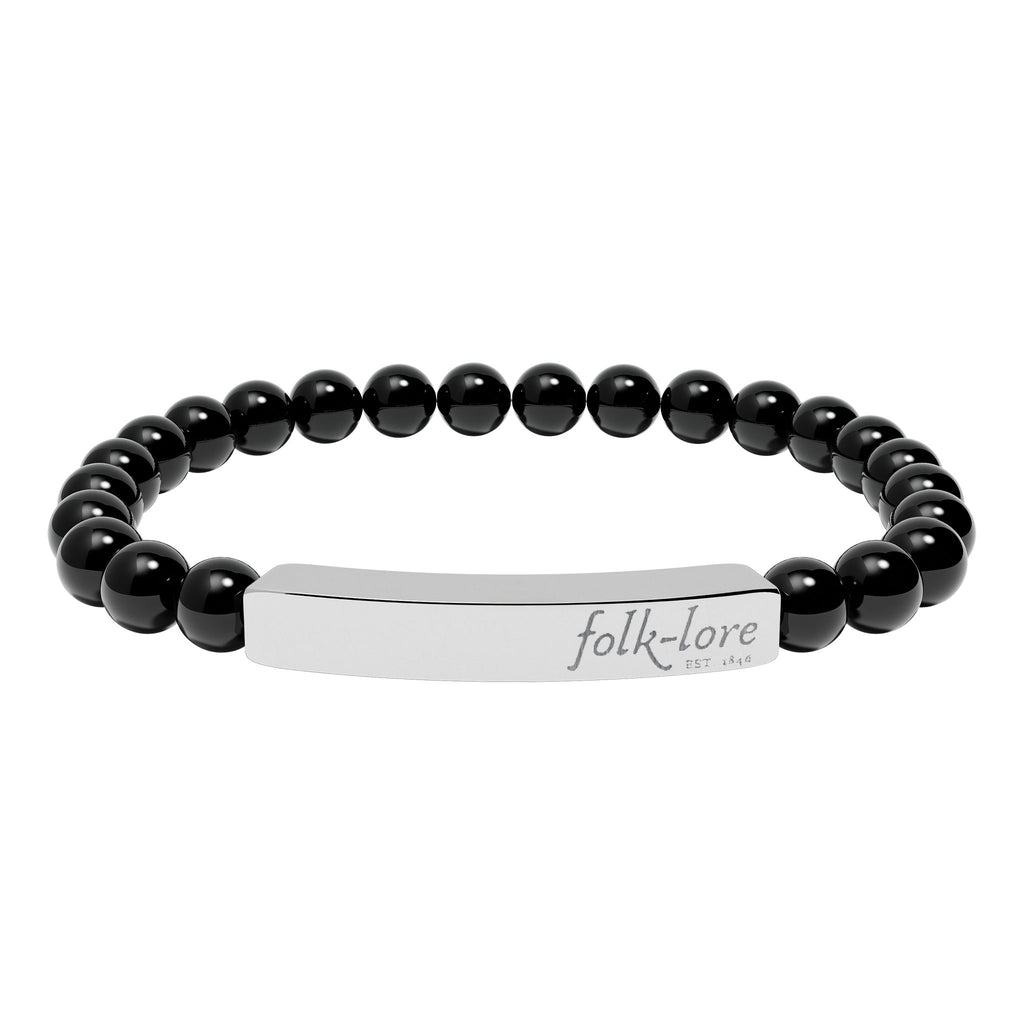 Folk-Lore Est. 1846 Natural Stone Bar Bracelet — Limited Edition Beaded Jewelry