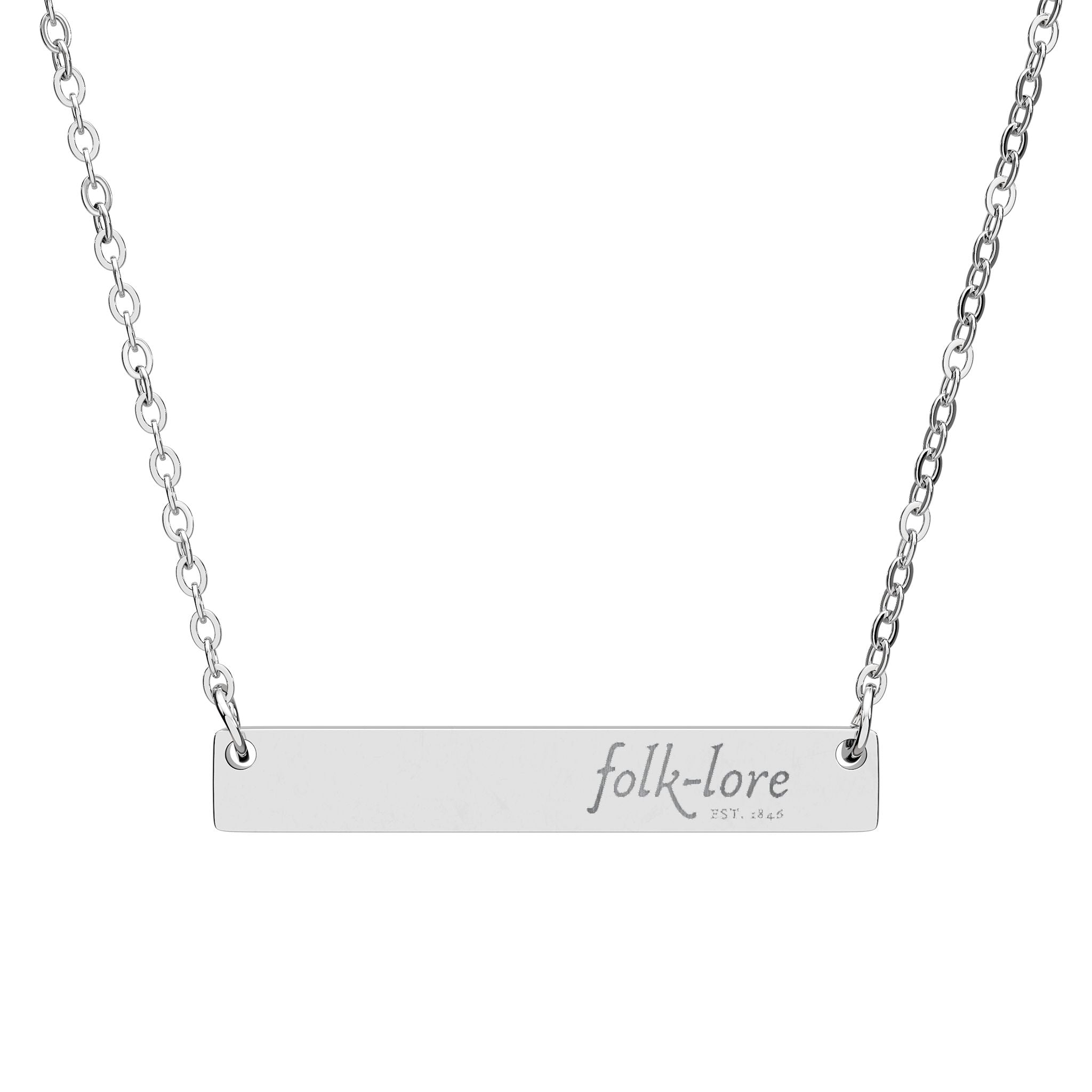 Folk-Lore Est. 1846 Bar Necklace — Limited Edition Jewelry