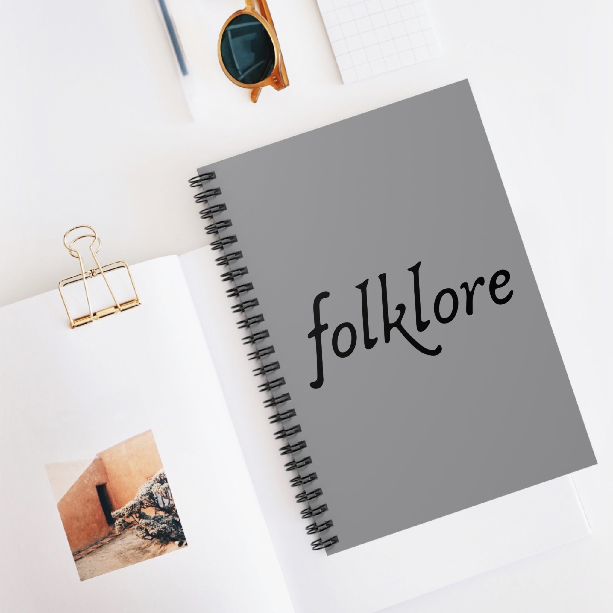 Folklore Spiral Notebook — Essential Ruled Journal
