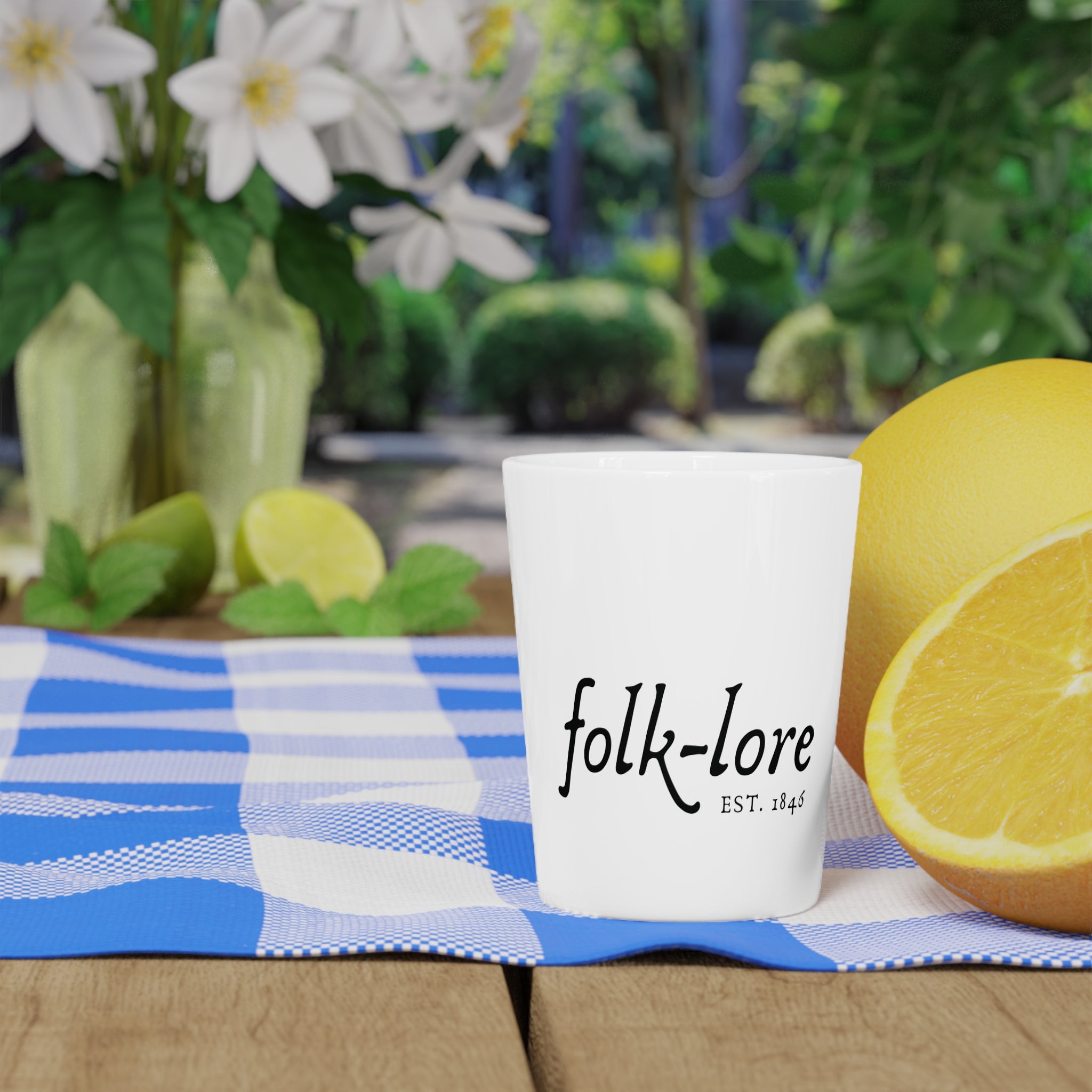 Folk-lore Est. 1846 Shot Glass — Limited Edition Ceramic Shooter