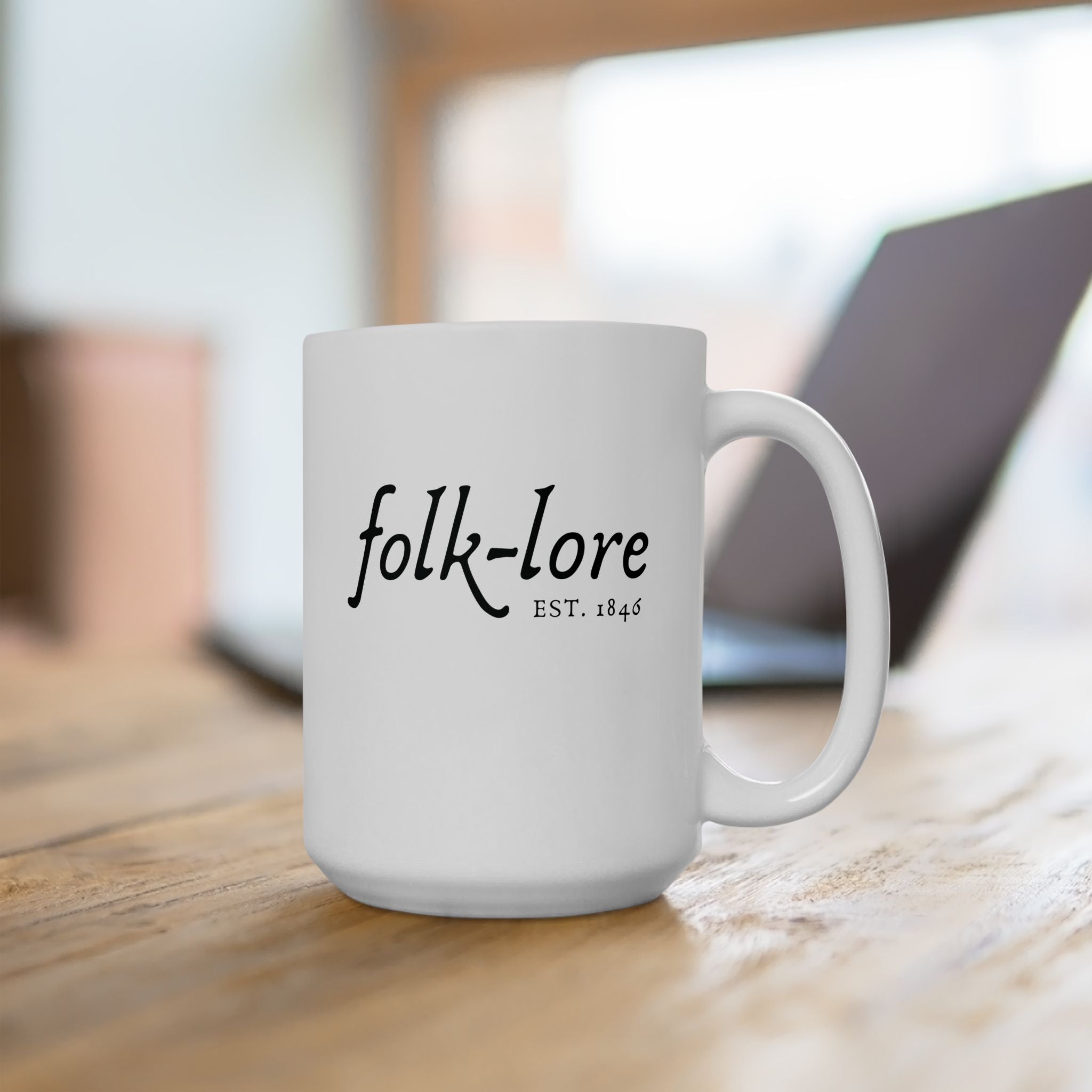 Folk-Lore Est. 1846 Coffee Cup - Limited Edition 15 oz Ceramic Mug