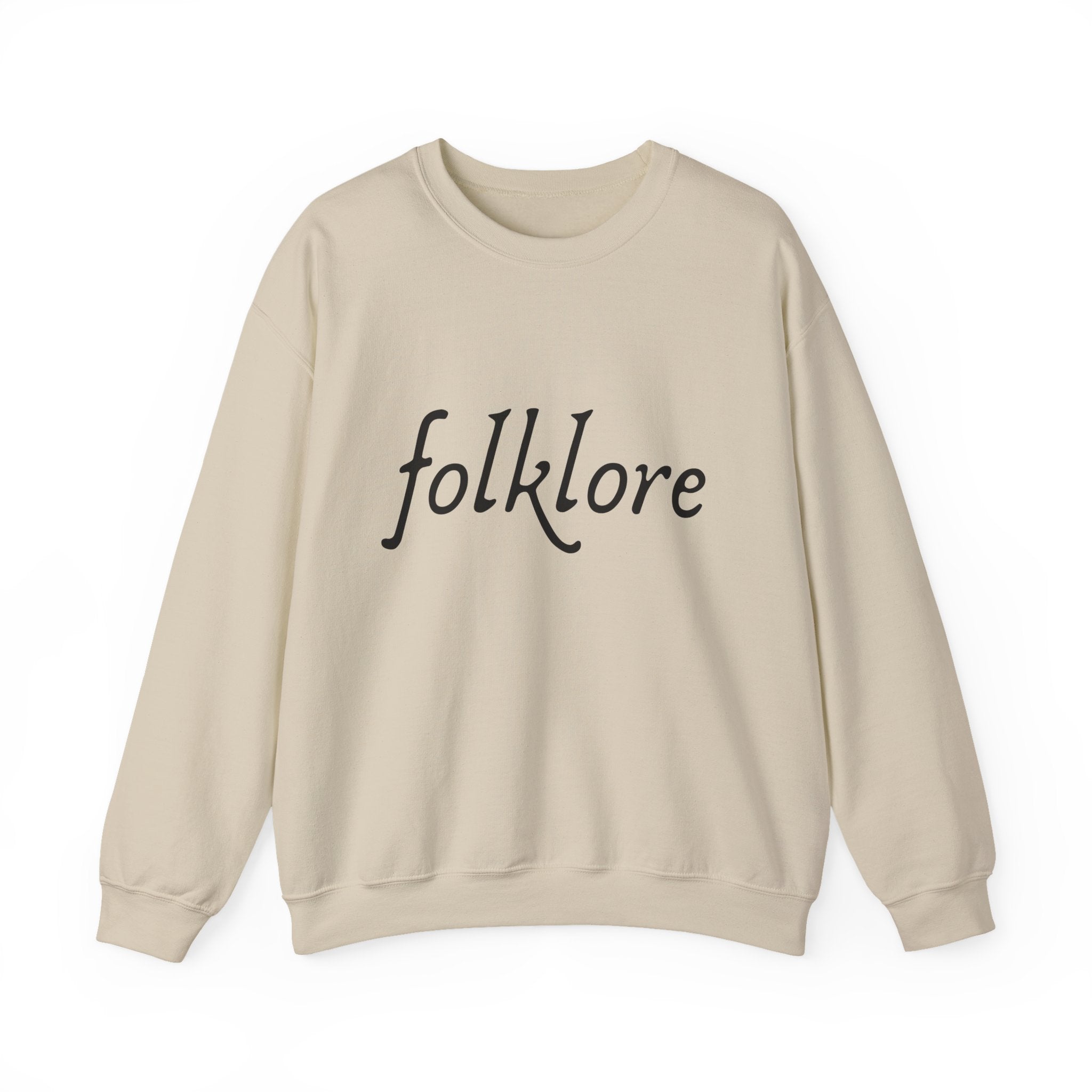 Folklore Embroidered Sweatshirt - Essential Cozy Crewneck Sweater
