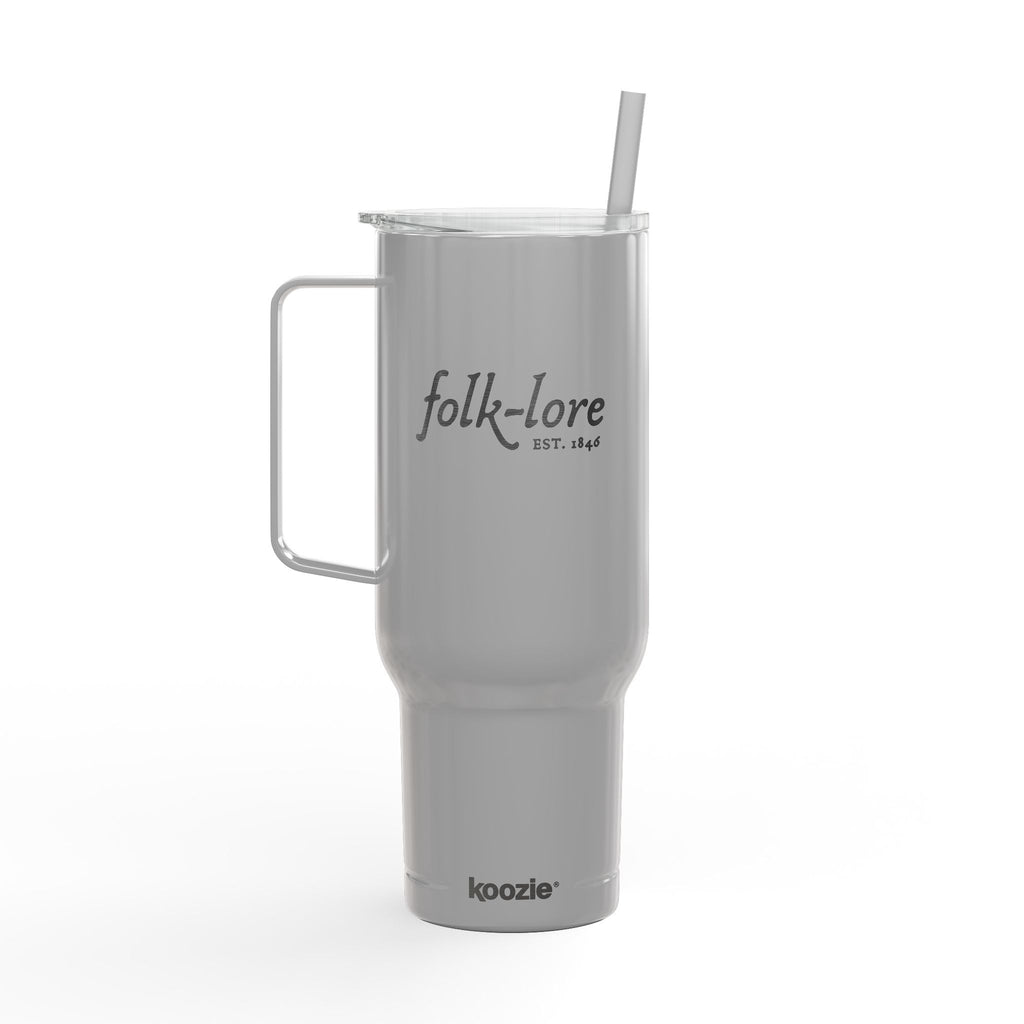 Folk-Lore Est. 1846 Engraved Insulated Tumbler — Limited Edition 40 oz Travel Cup with Lid & Straw
