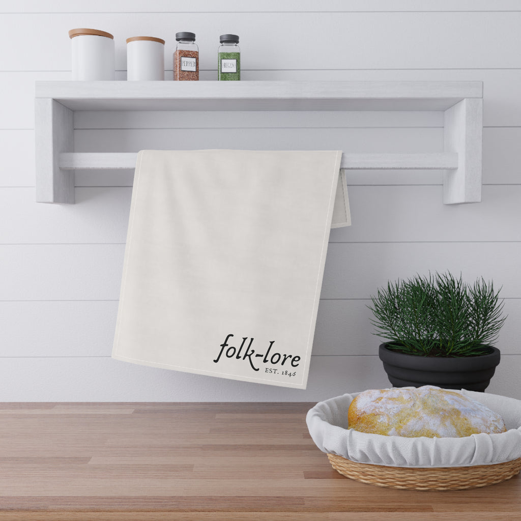 Folk-Lore Est. 1846 Cotton Tea Towel — Limited Edition Kitchen Decor
