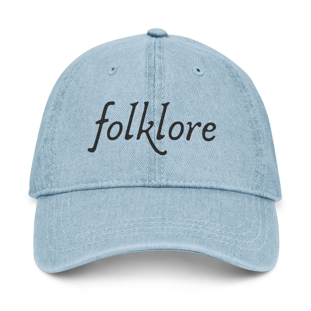 Folklore Embroidered Denim Hat — Essential Baseball Cap