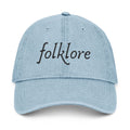 Folklore Embroidered Denim Hat — Essential Baseball Cap