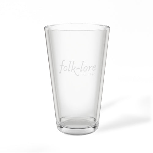 Folk-Lore Est. 1846 Engraved 16oz Pint Glass — Limited Edition Drinking Glass