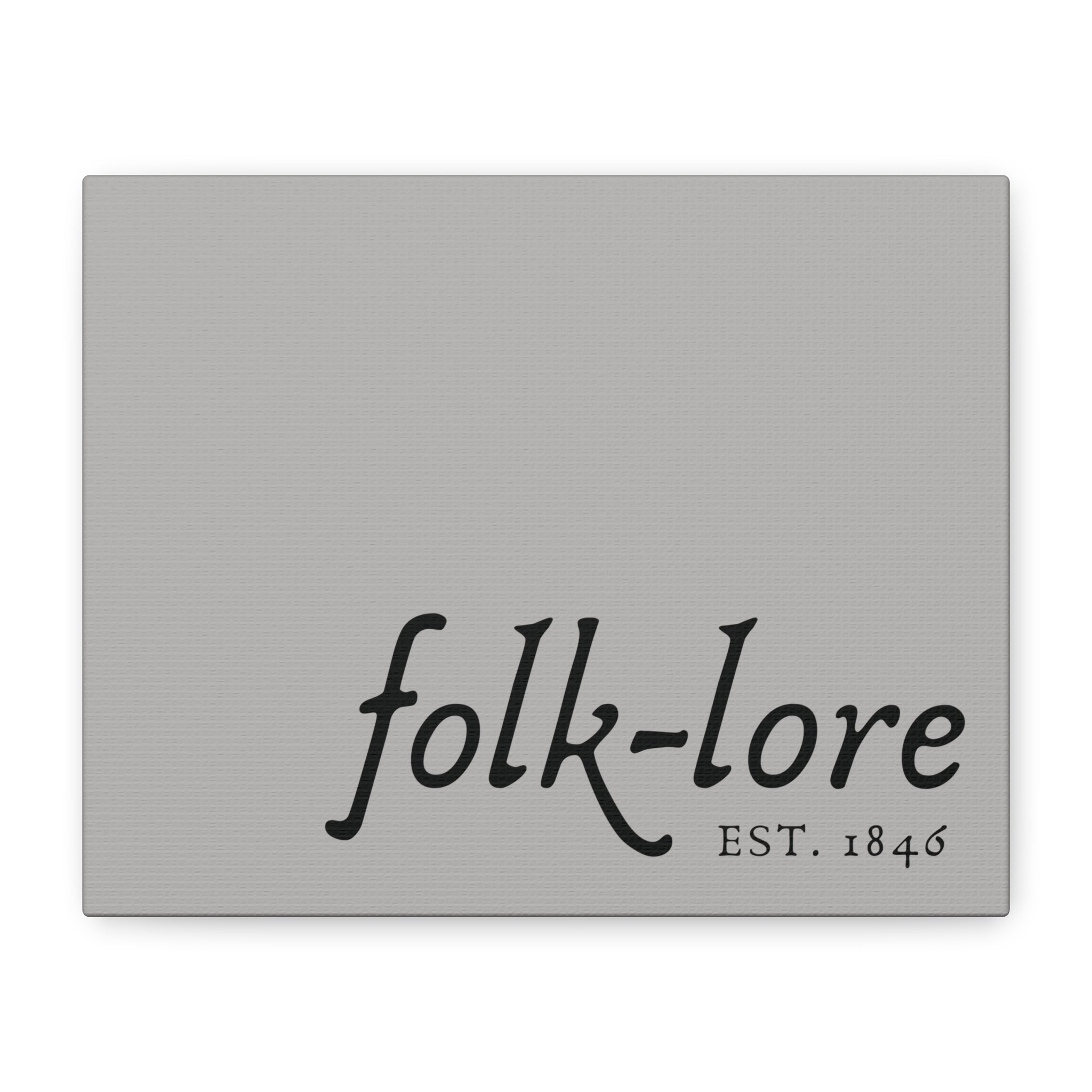 Folk-Lore Est. 1846 Wall Art — Limited Edition Stretched Canvas Print