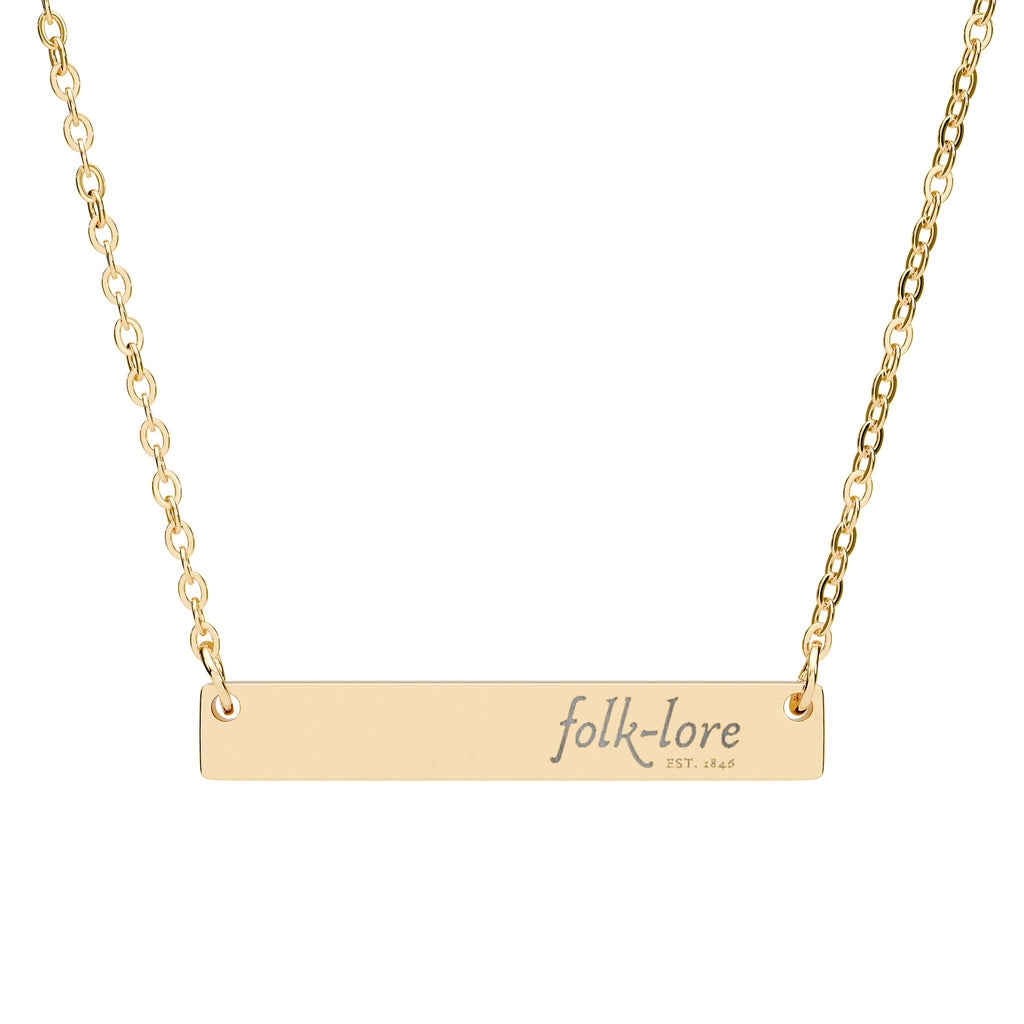 Folk-Lore Est. 1846 Bar Necklace — Limited Edition Jewelry