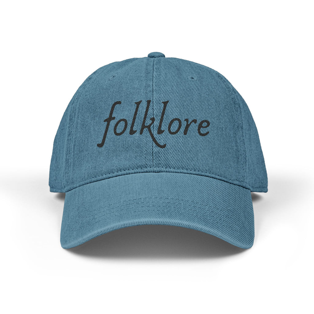 Folklore Embroidered Denim Hat — Essential Baseball Cap